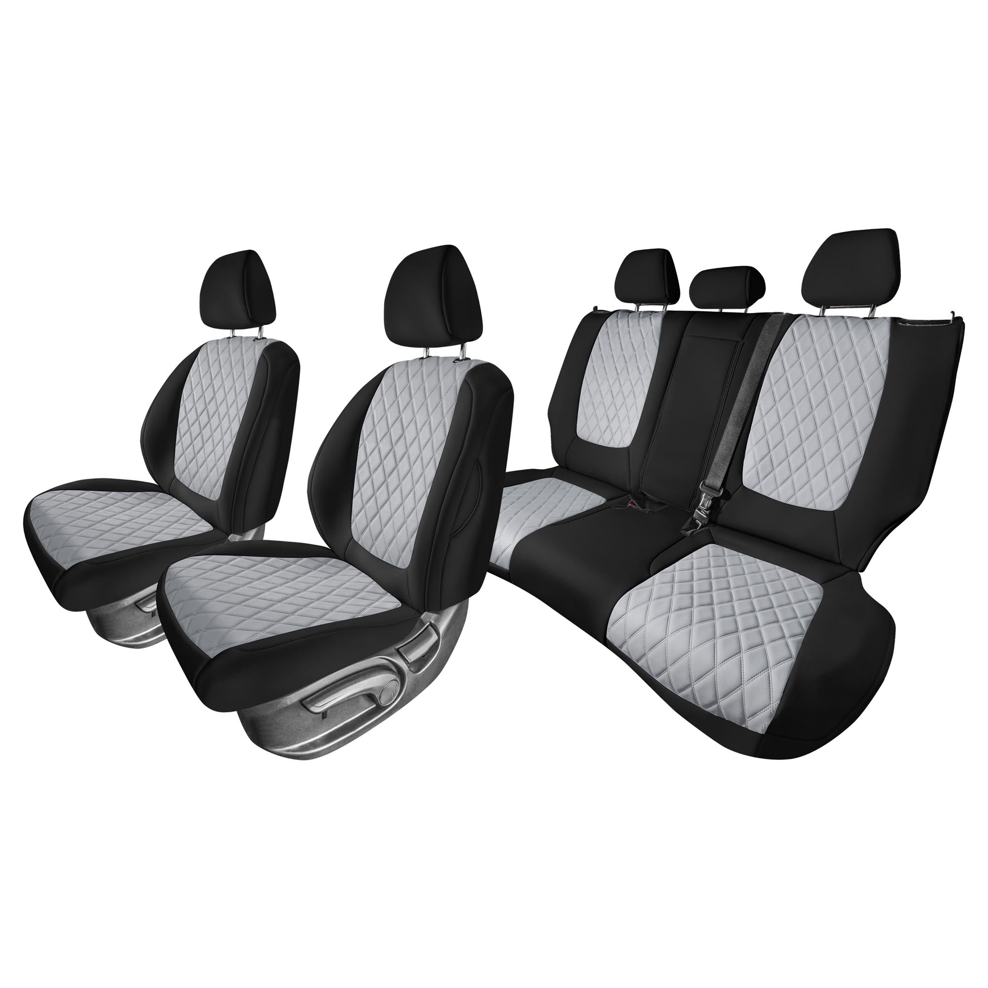 Kia Seltos - 2021 - 2024 - Full Set Seat Covers - Gray Ultraflex Neoprene