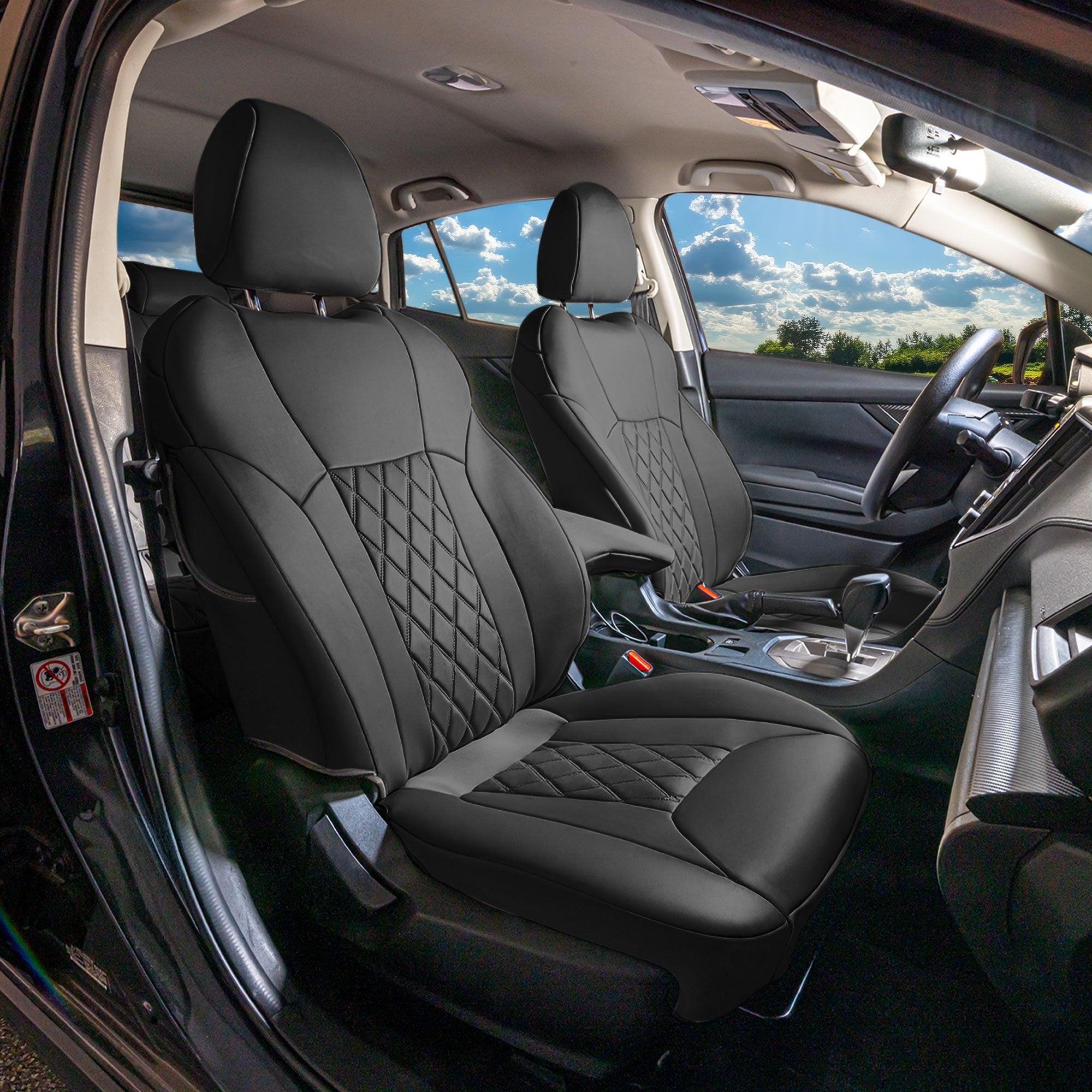 Subaru Crosstrek 2018-2023 - Front Set Seat Covers - Black Ultraflex Neoprene