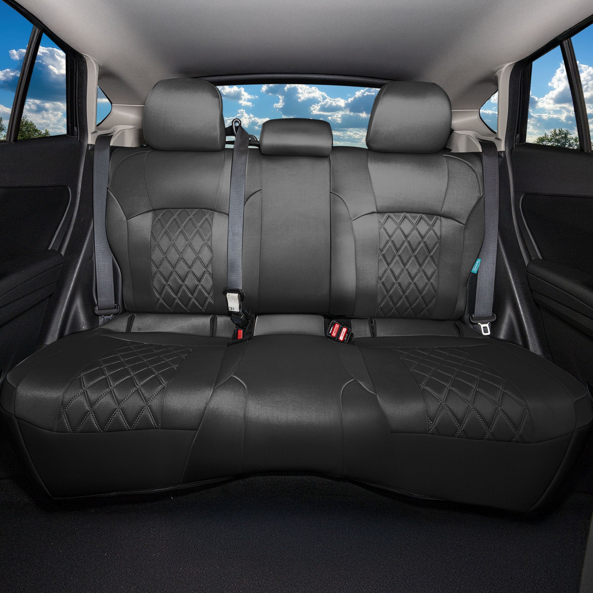 Subaru Crosstrek 2018-2023 - Rear Set Seat Covers - Black Ultraflex Neoprene