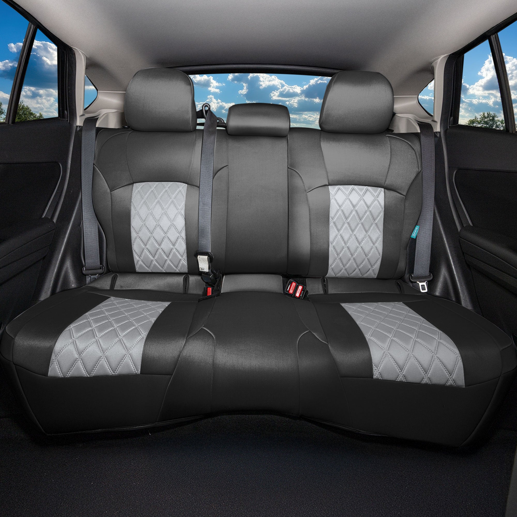 Subaru Crosstrek 2018-2023 - Rear Set Seat Covers - Gray Ultraflex Neoprene