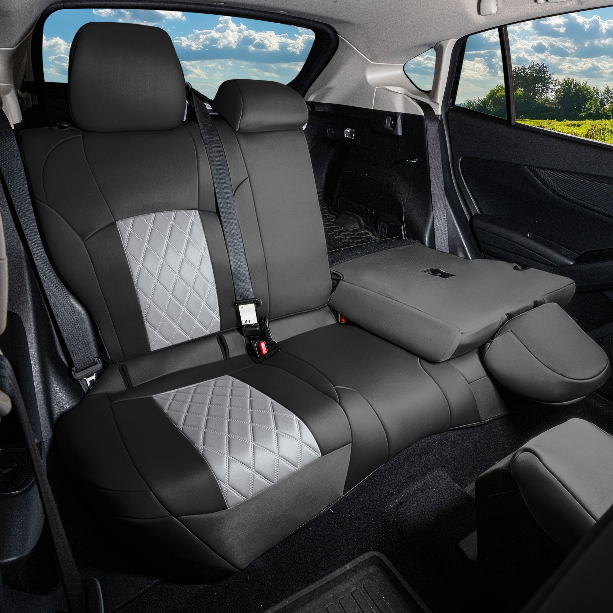 Hyundai Tucson - 2022 - 2024 - Rear Set Seat Covers - Gray Ultraflex Neoprene
