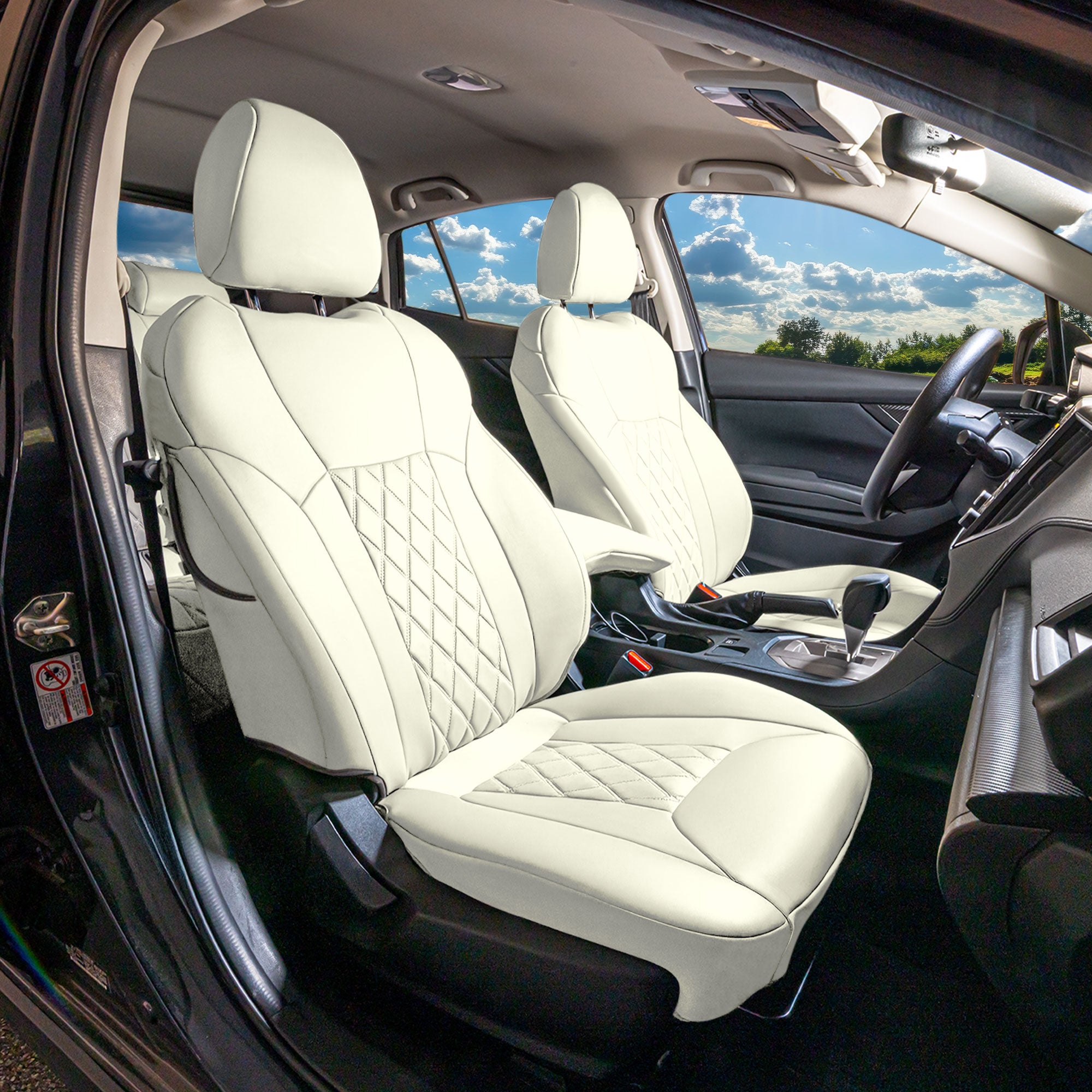 Hyundai Tucson - 2022 - 2024 - Front Set Seat Covers - Solid Beige Ultraflex Neoprene