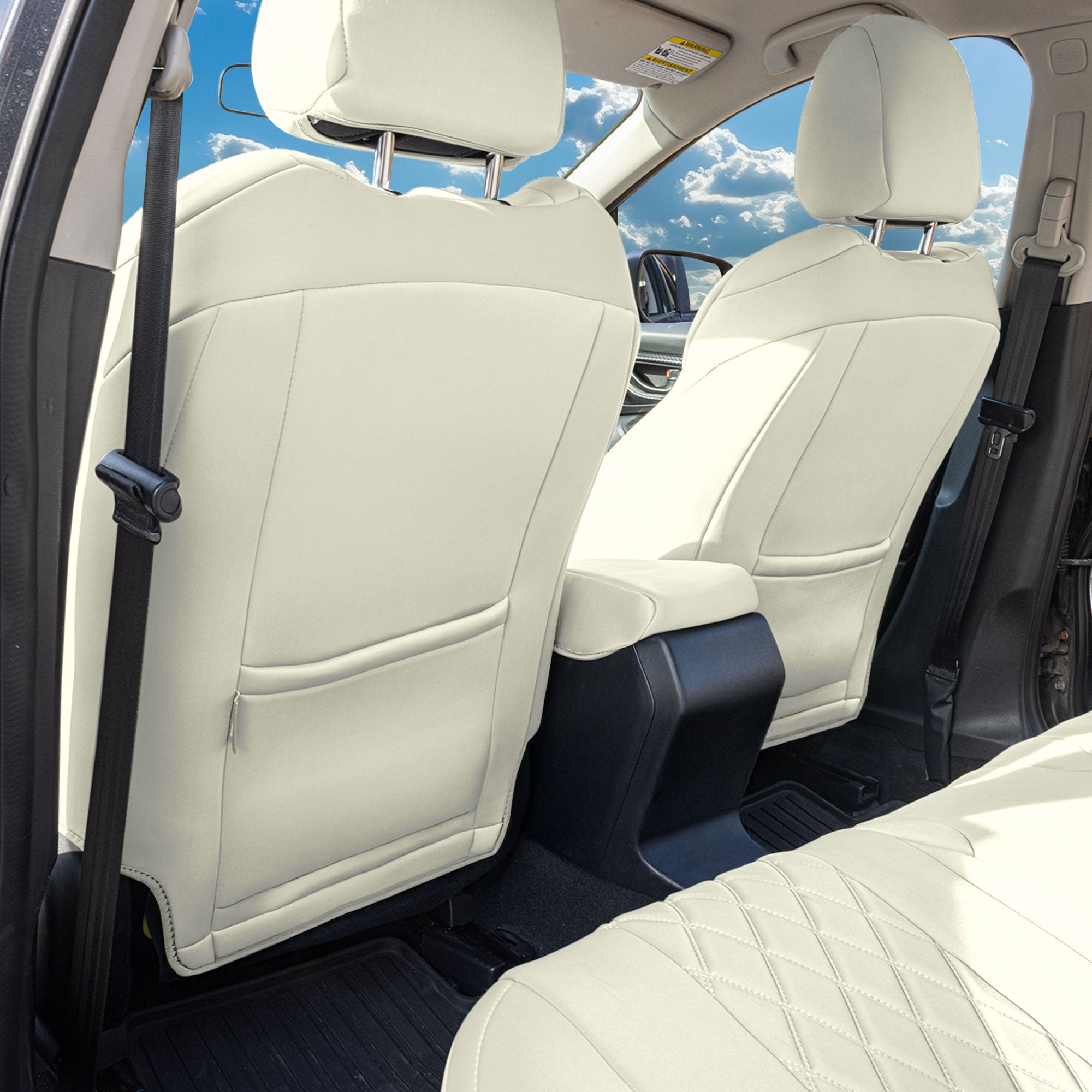 Subaru Crosstrek 2018-2023 - Full Set Seat Covers - Solid Beige Ultraflex Neoprene