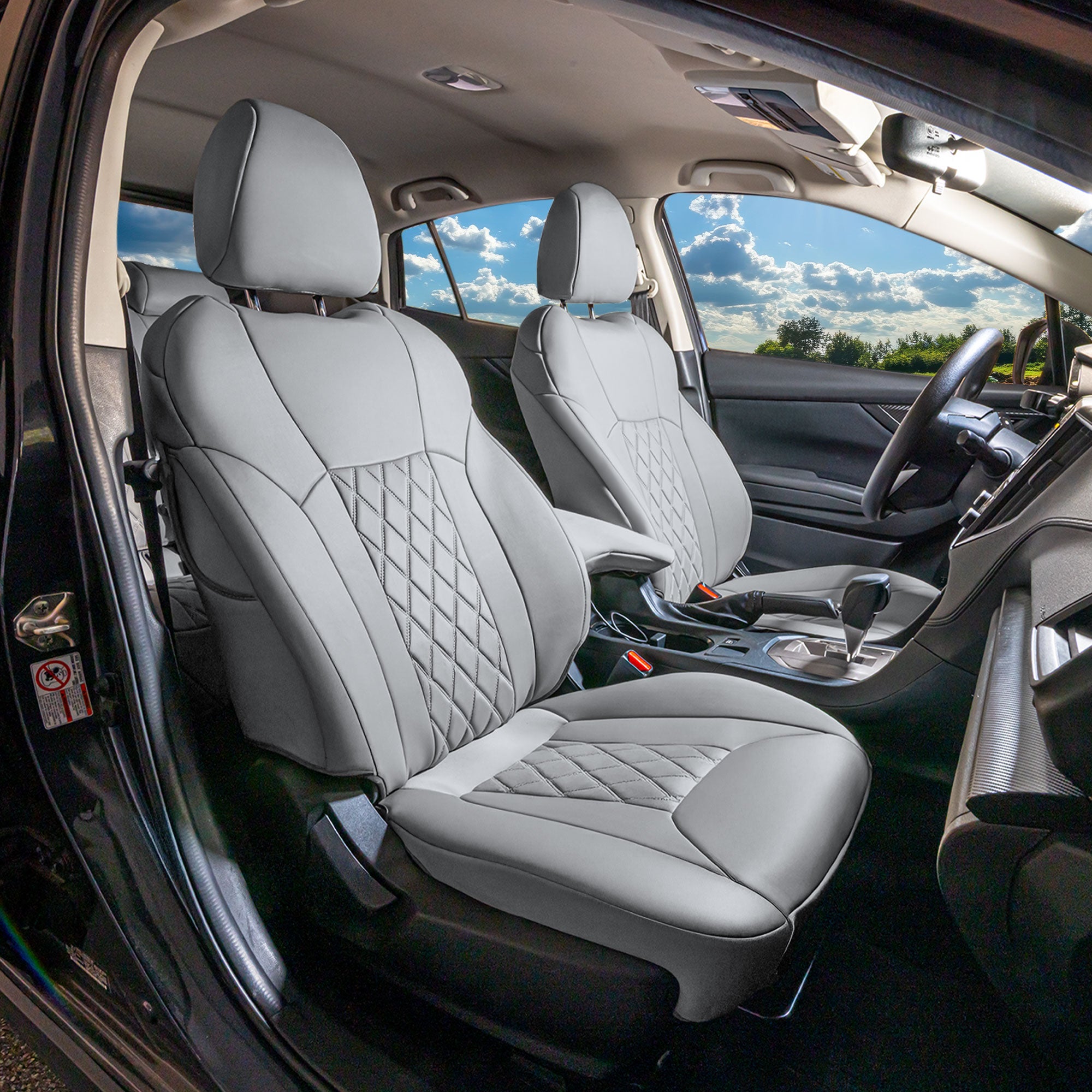 Subaru Crosstrek 2018-2023 - Full Set Seat Covers - Solid Gray Ultraflex Neoprene