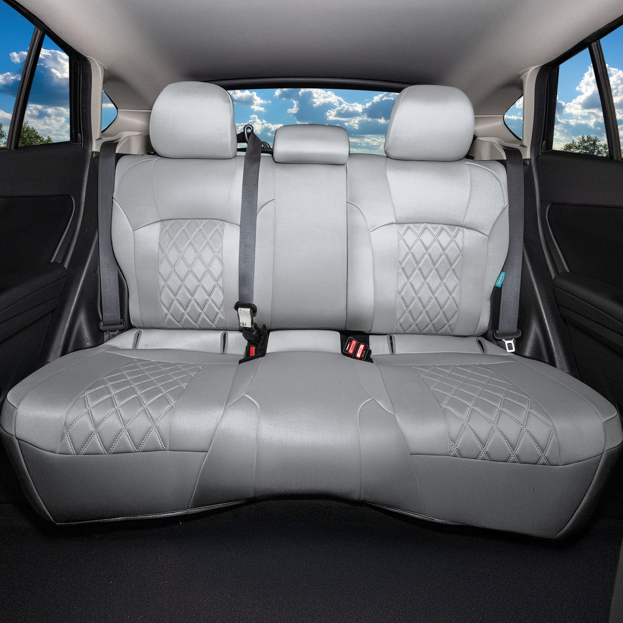 Subaru Crosstrek 2018-2023 - Rear Set Seat Covers - Solid Gray Ultraflex Neoprene