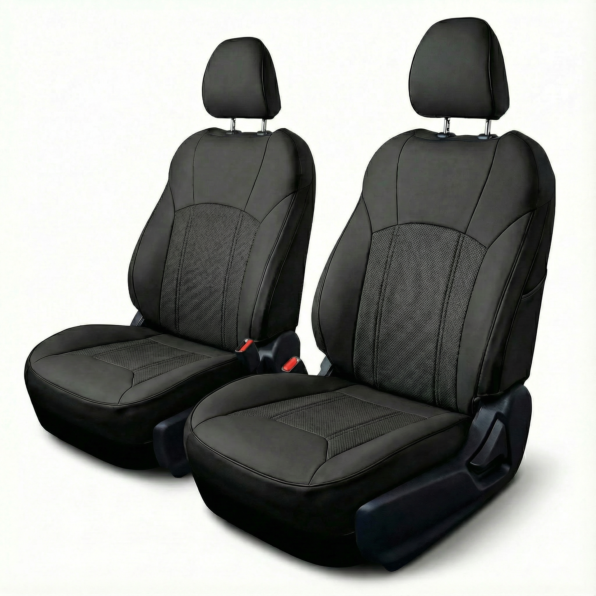 Subaru Crosstrek 2018-2026 Front Set Seat Covers - Black Faux Leather