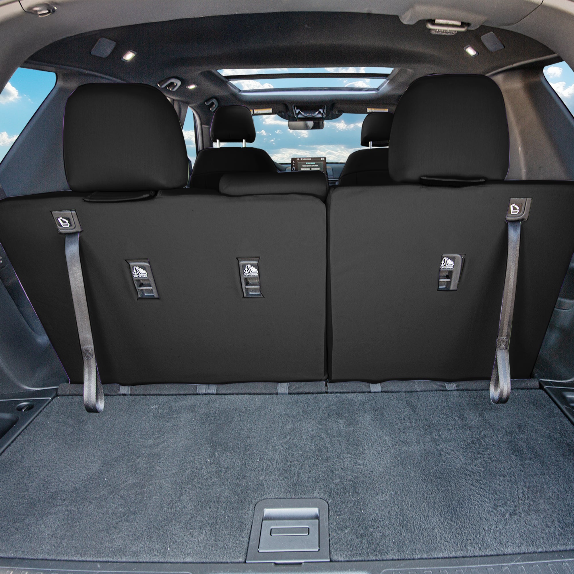 Honda Pilot 2023 - 2025 - 3rd Row Seat Covers - Black Ultraflex Neoprene