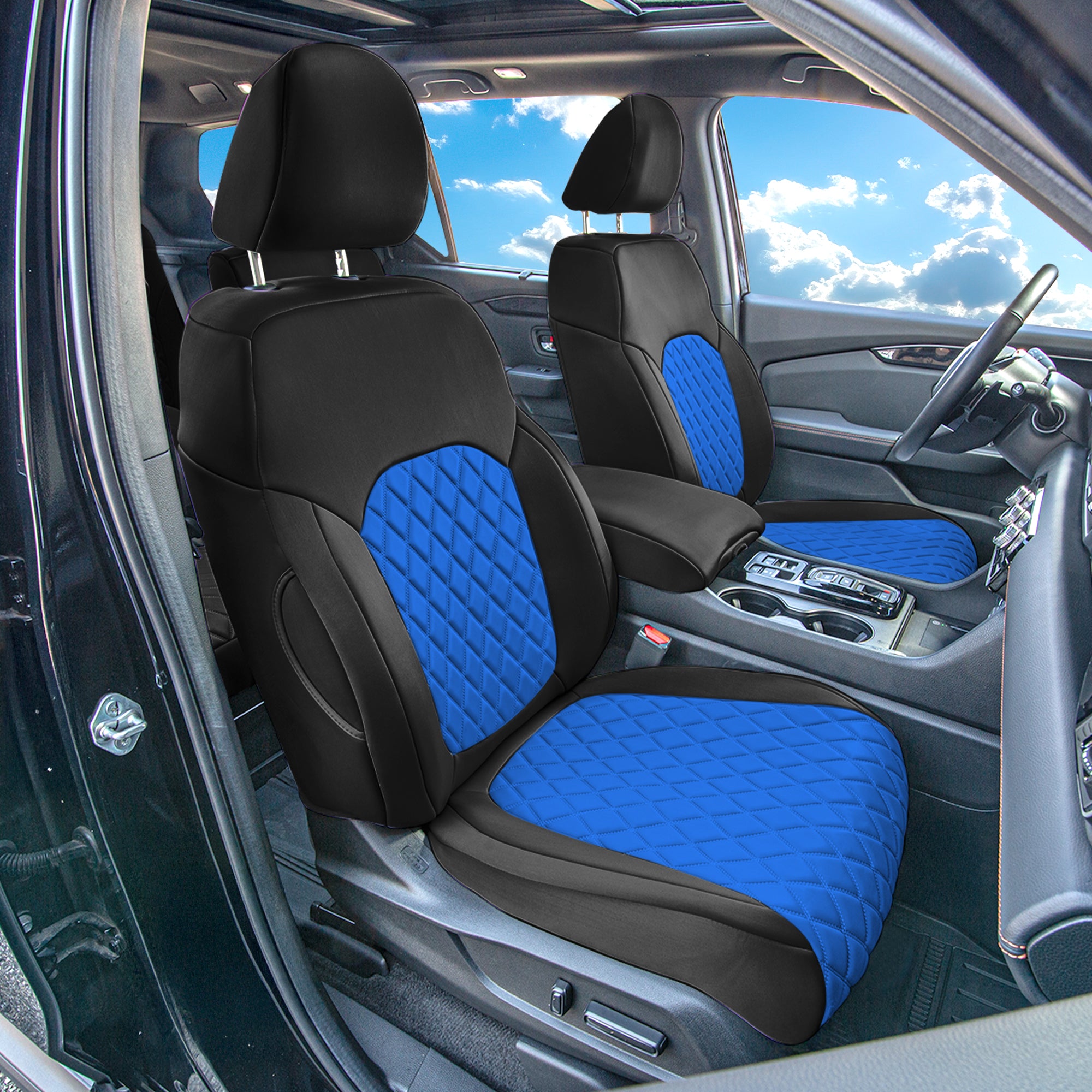 Honda Pilot 2023 - 2025 - Front Set Seat Covers - Blue Ultraflex Neoprene