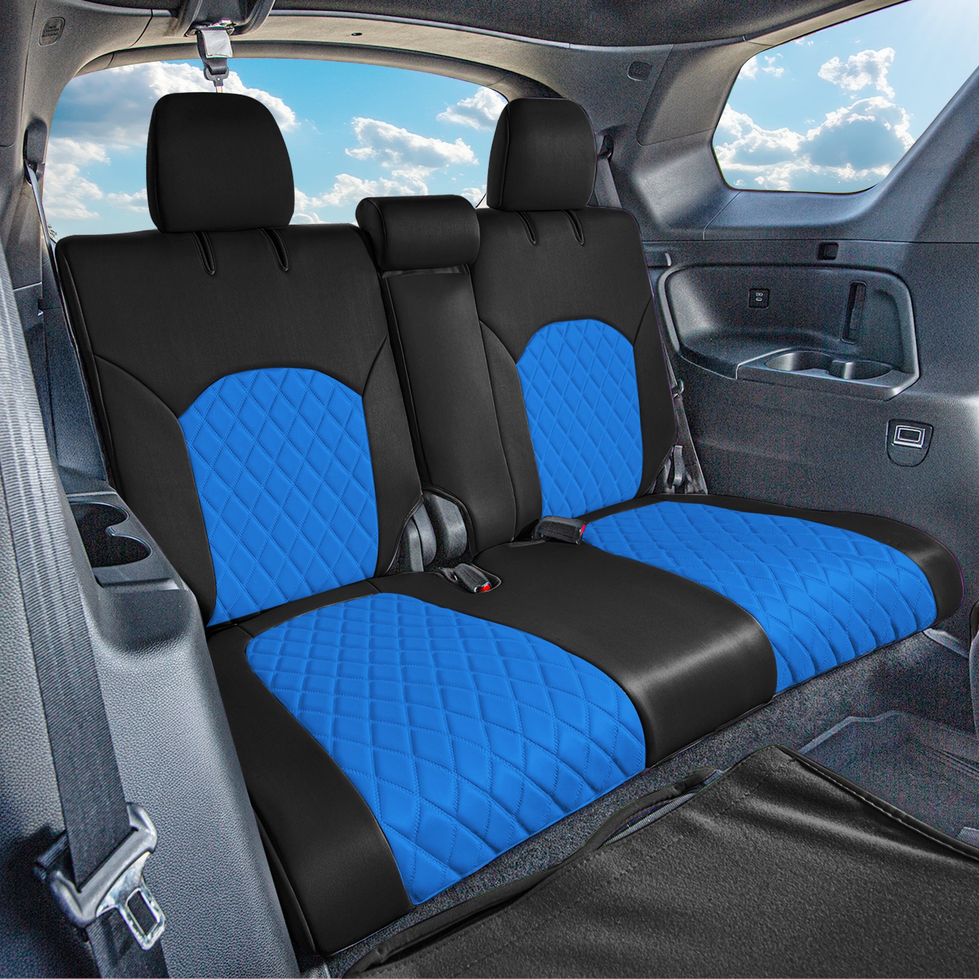 Honda Pilot 2023 - 2025 - 3rd Row Seat Covers - Blue Ultraflex Neoprene