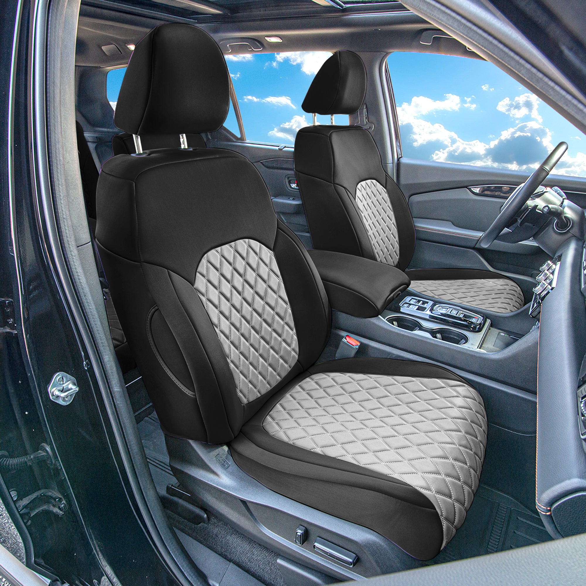 Honda Pilot 2023 - 2025 - Front Set Seat Covers - Gray Ultraflex Neoprene