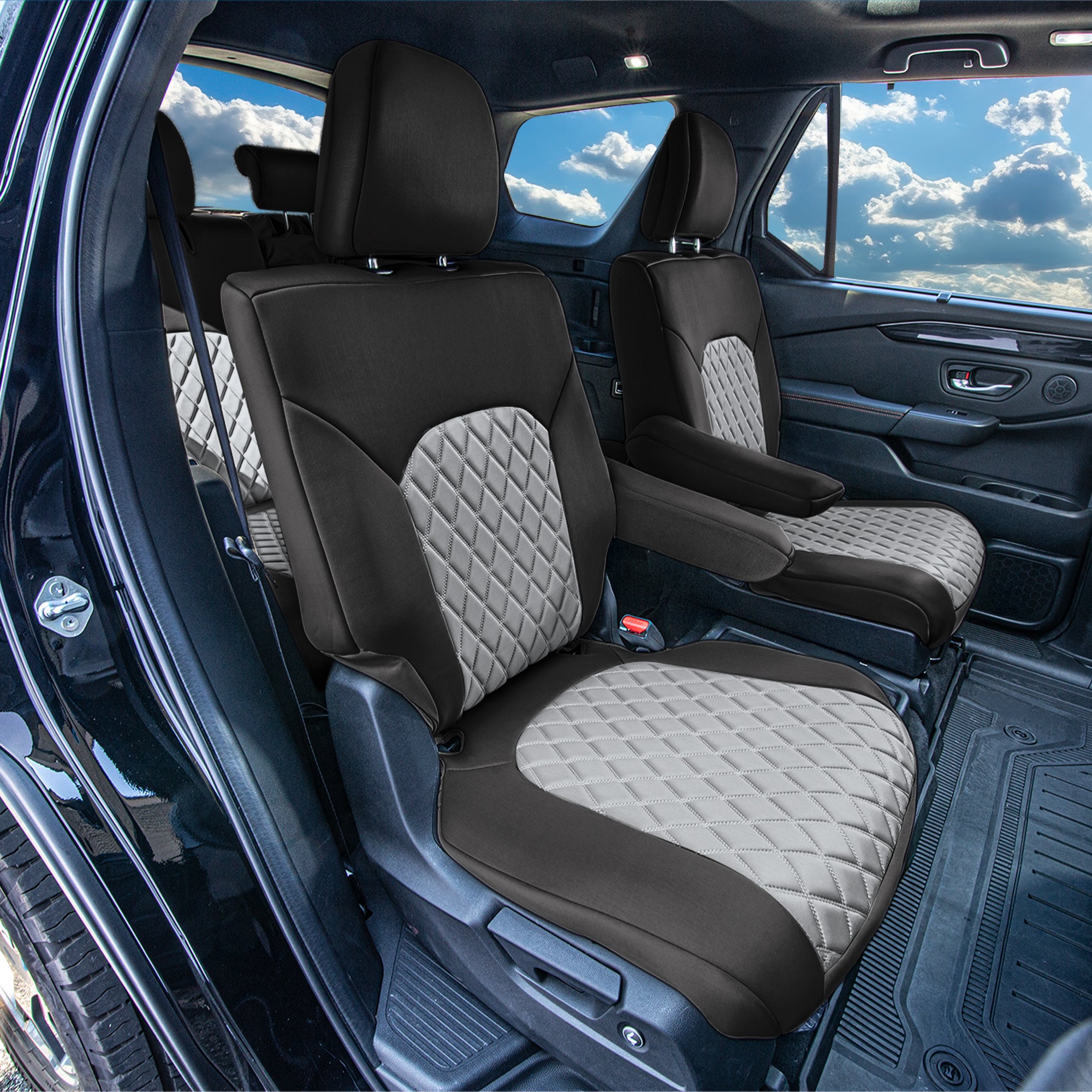 Honda Pilot 2023 - 2025 - 2nd Row Seat Covers - Gray Ultraflex Neoprene