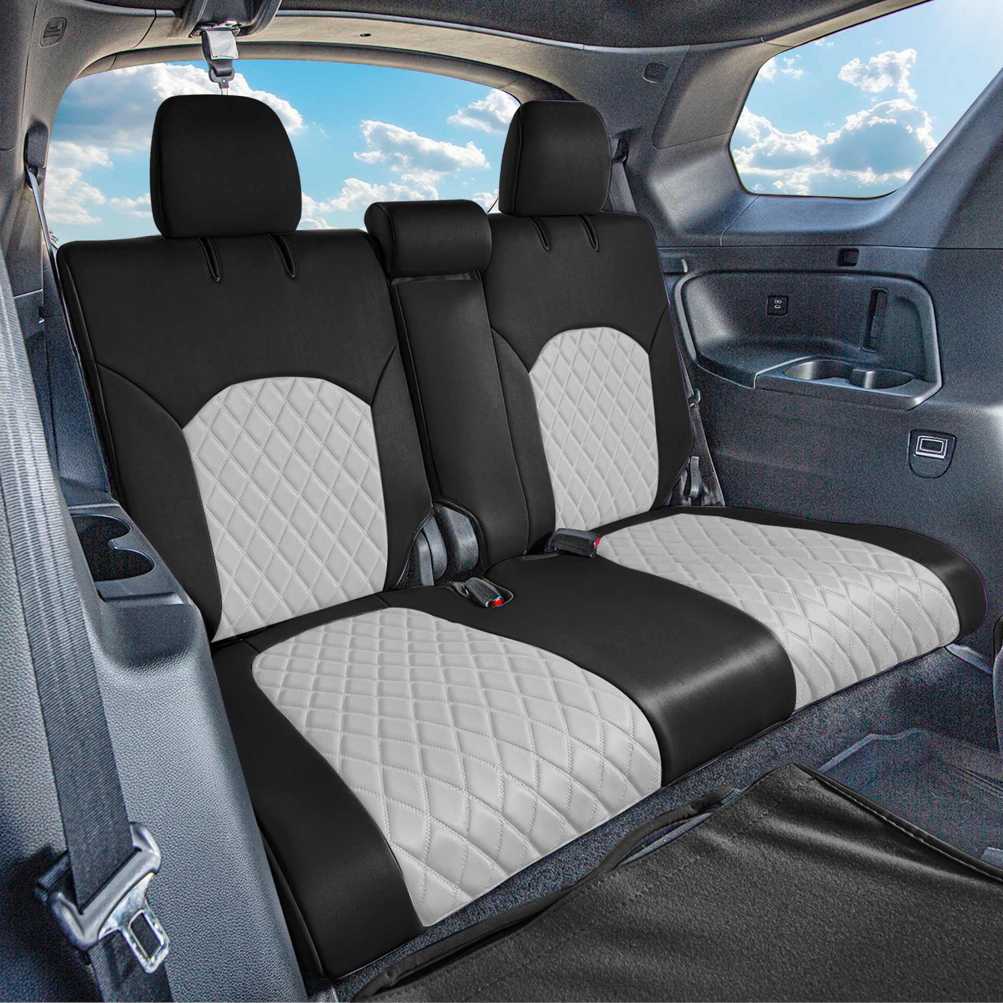 Honda Pilot 2023 - 2025 - 3rd Row Seat Covers - Gray Ultraflex Neoprene
