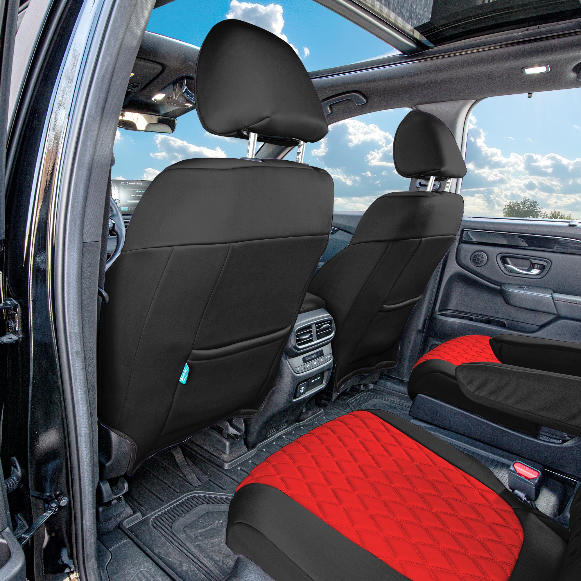 Honda Pilot 2023 - 2025 - Front Set Seat Covers - Red Ultraflex Neoprene