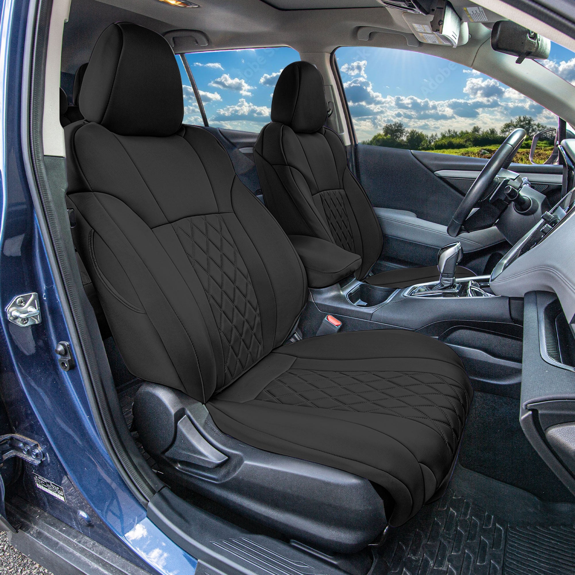Subaru Outback 2020 - 2025 - Front Set Seat Covers - Black Ultraflex Neoprene