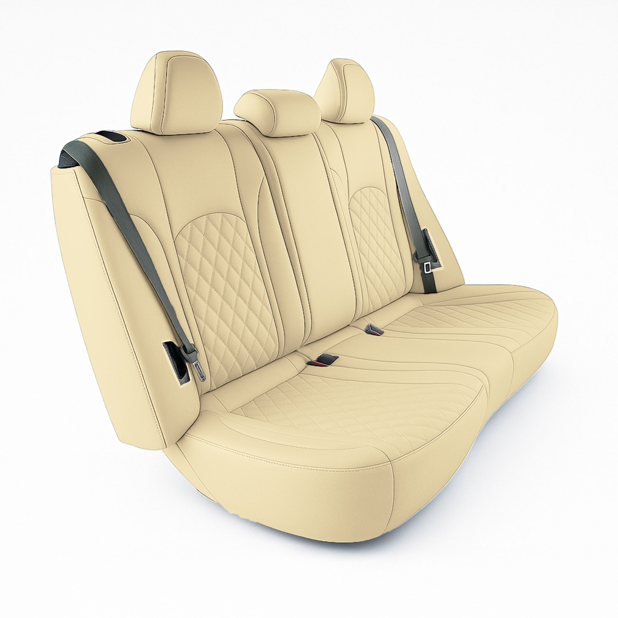 Subaru Outback 2020 - 2025 - Rear Set Seat Covers - Solid Beige Ultraflex Neoprene
