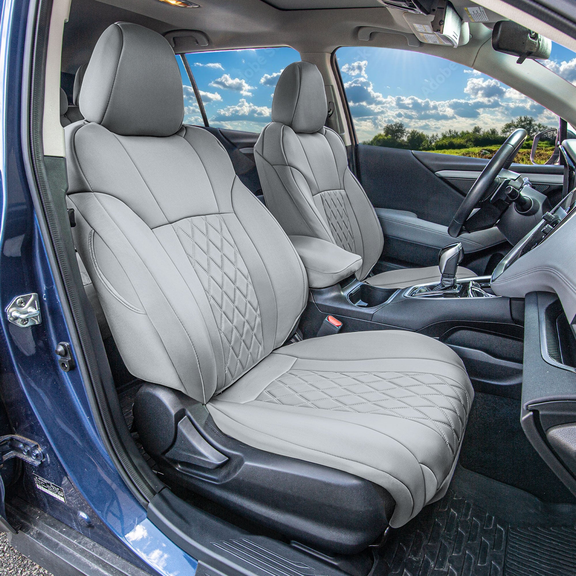 Subaru Outback 2020 - 2025 - Front Set Seat Covers - Solid Gray Ultraflex Neoprene