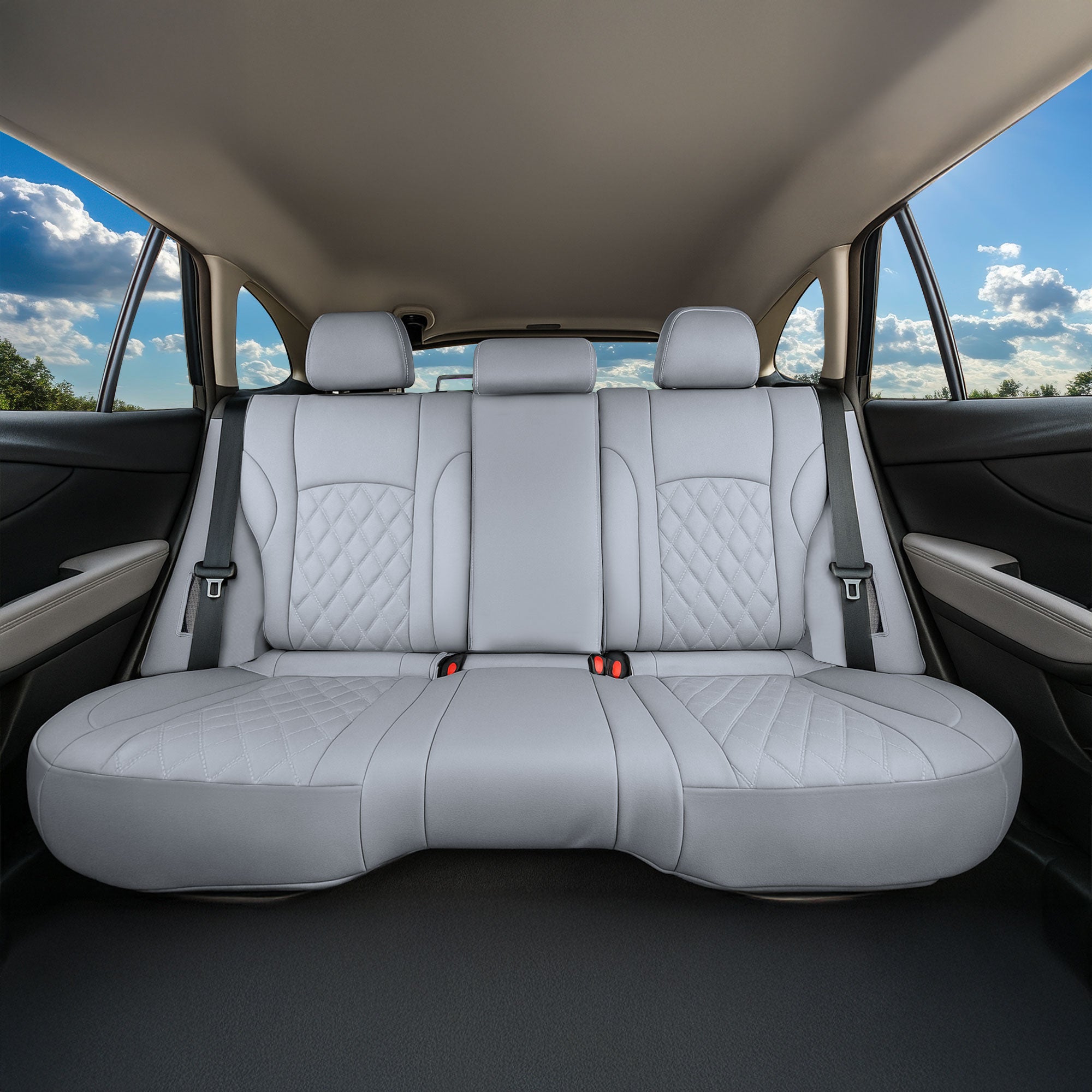 Subaru Outback 2020 - 2025 - Rear Set Seat Covers - Solid Gray Ultraflex Neoprene