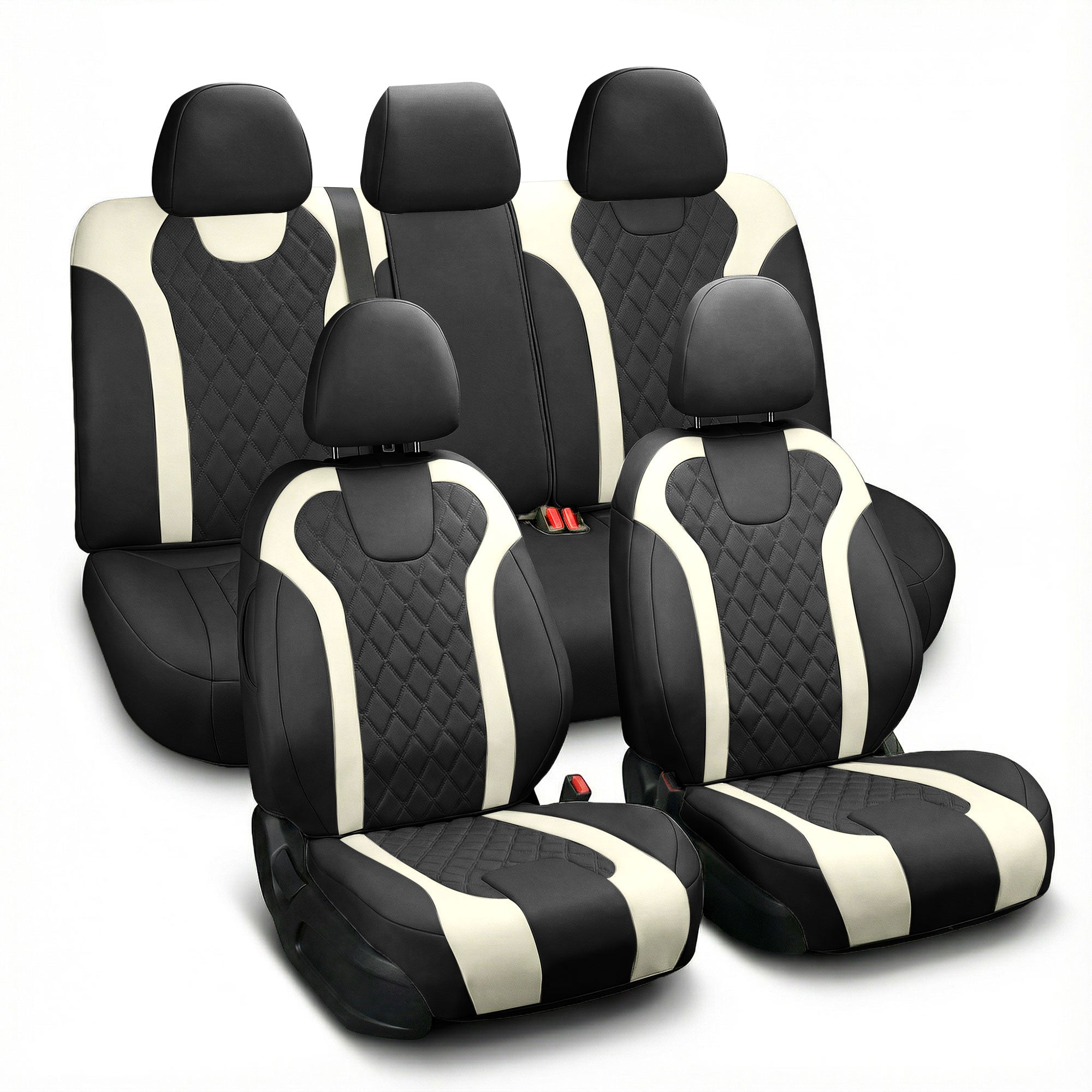 Hyundai Elantra 2021 - 2024 - Full Set Seat Covers - Beige Ultraflex Neoprene