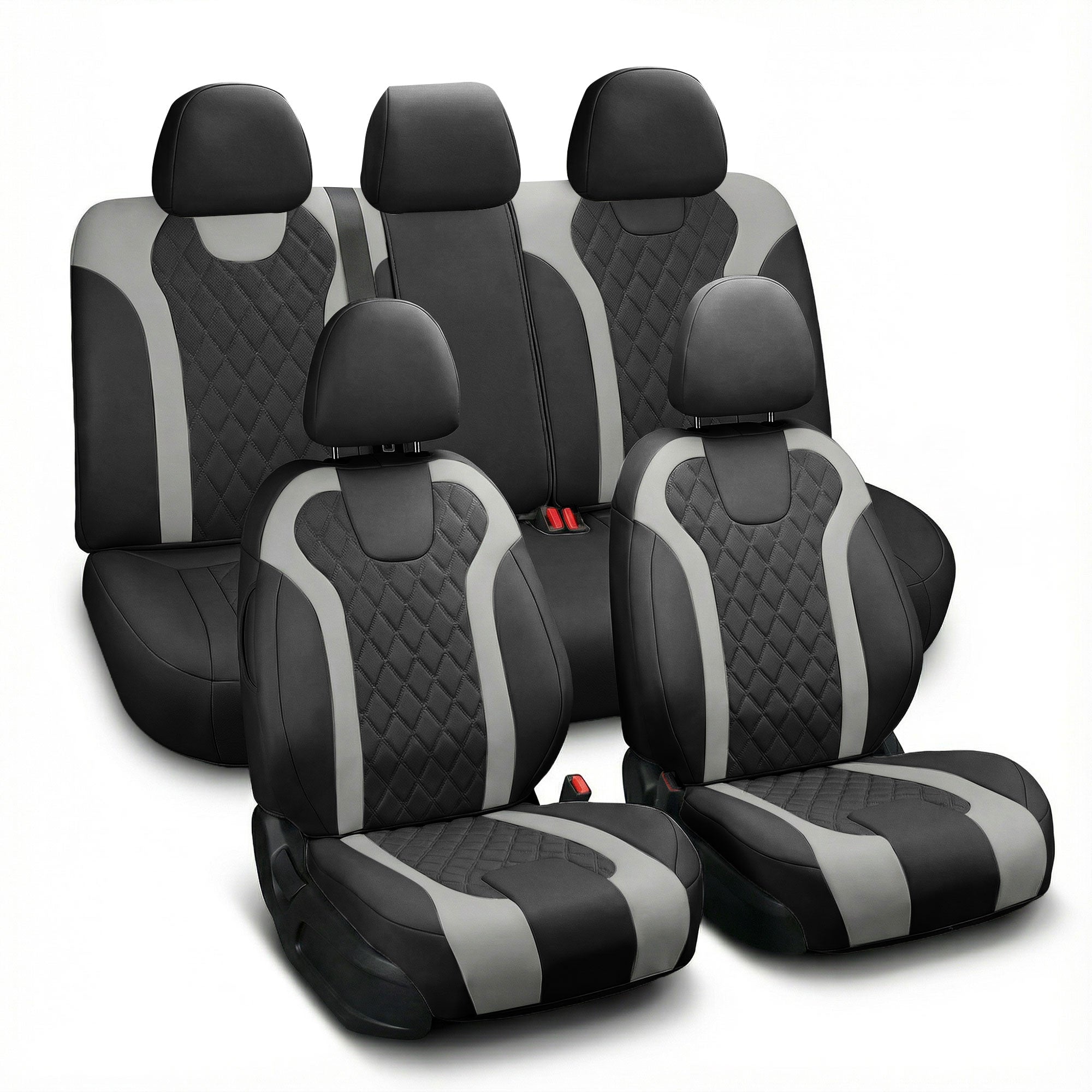 Hyundai Elantra 2021 - 2024 - Full Set Seat Covers - Gray Ultraflex Neoprene