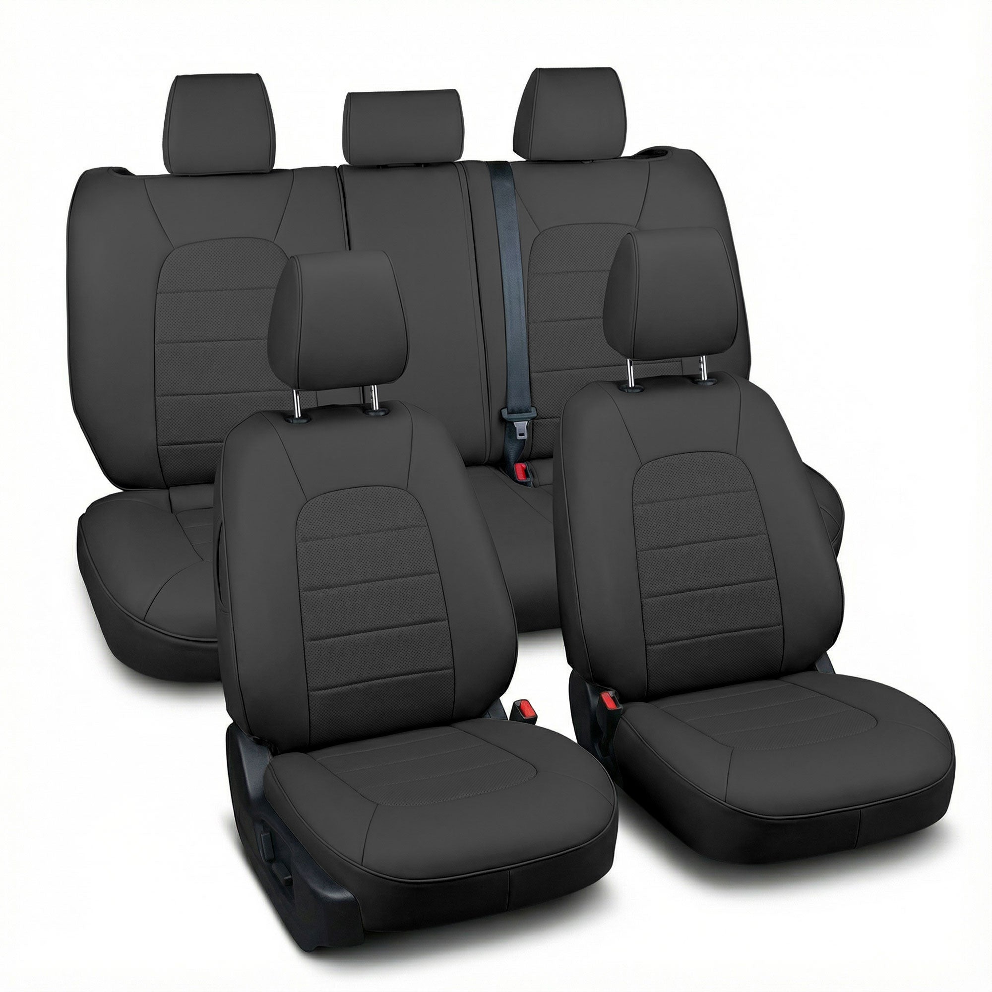 Mazda CX-5 2017 - 2025 - Full Set Seat Covers - Black Faux Leather