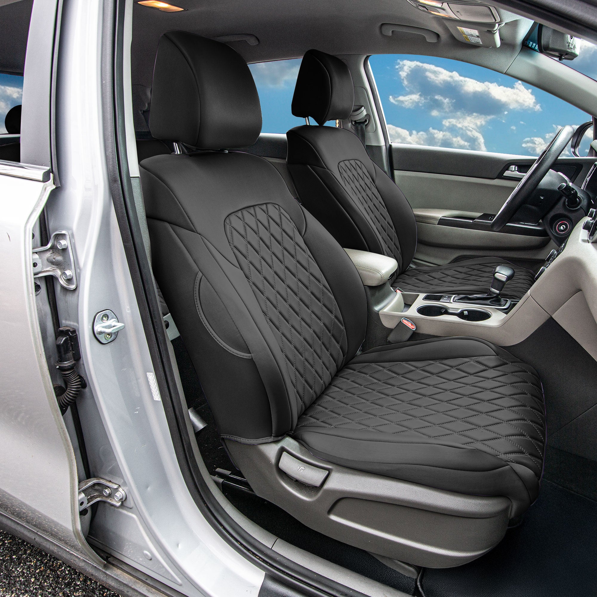 Kia Sportage 2017 - 2022 - Front Set Covers - Black Ultraflex Neoprene