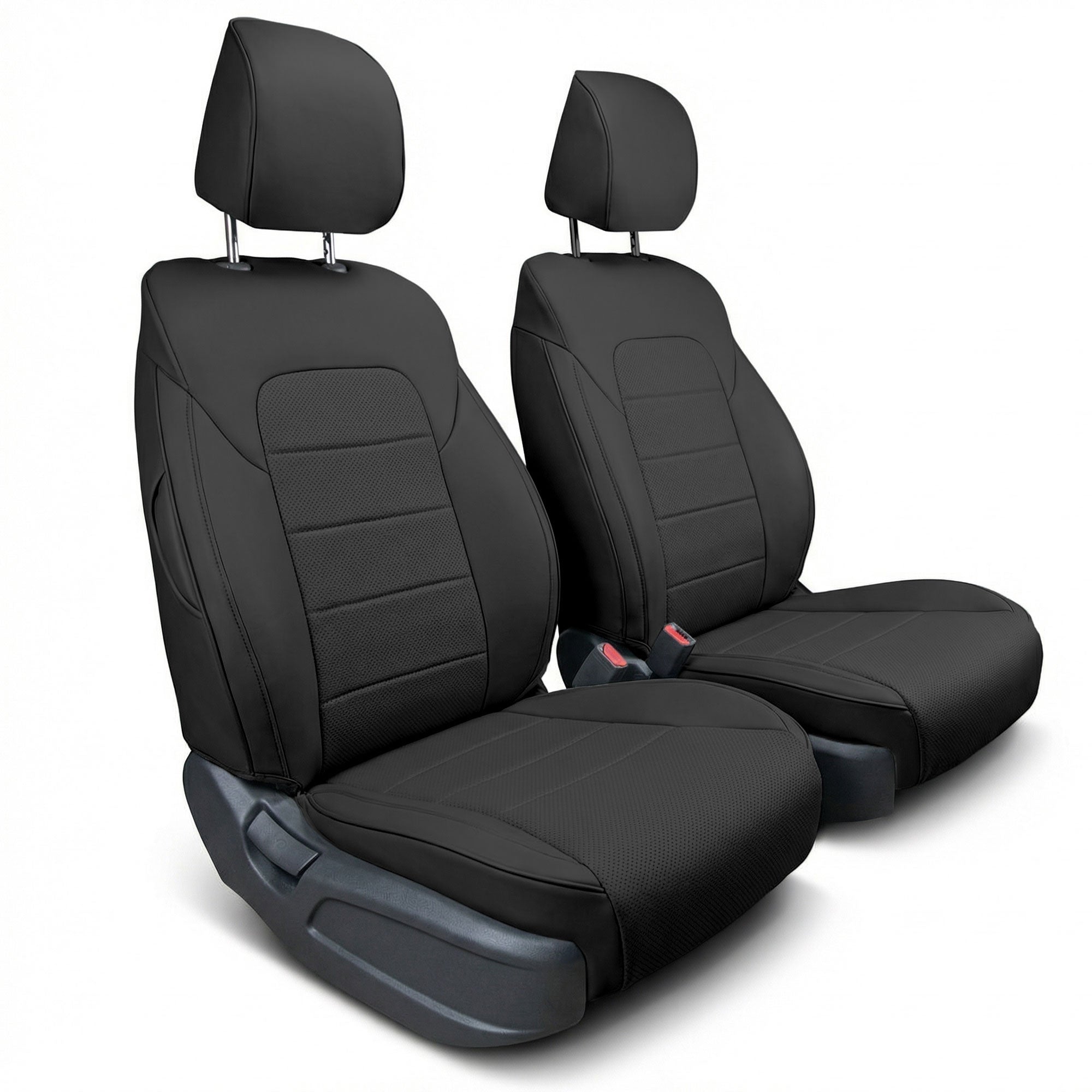 Kia Sportage 2017 - 2022 - Front Set Covers - Black Faux Leather