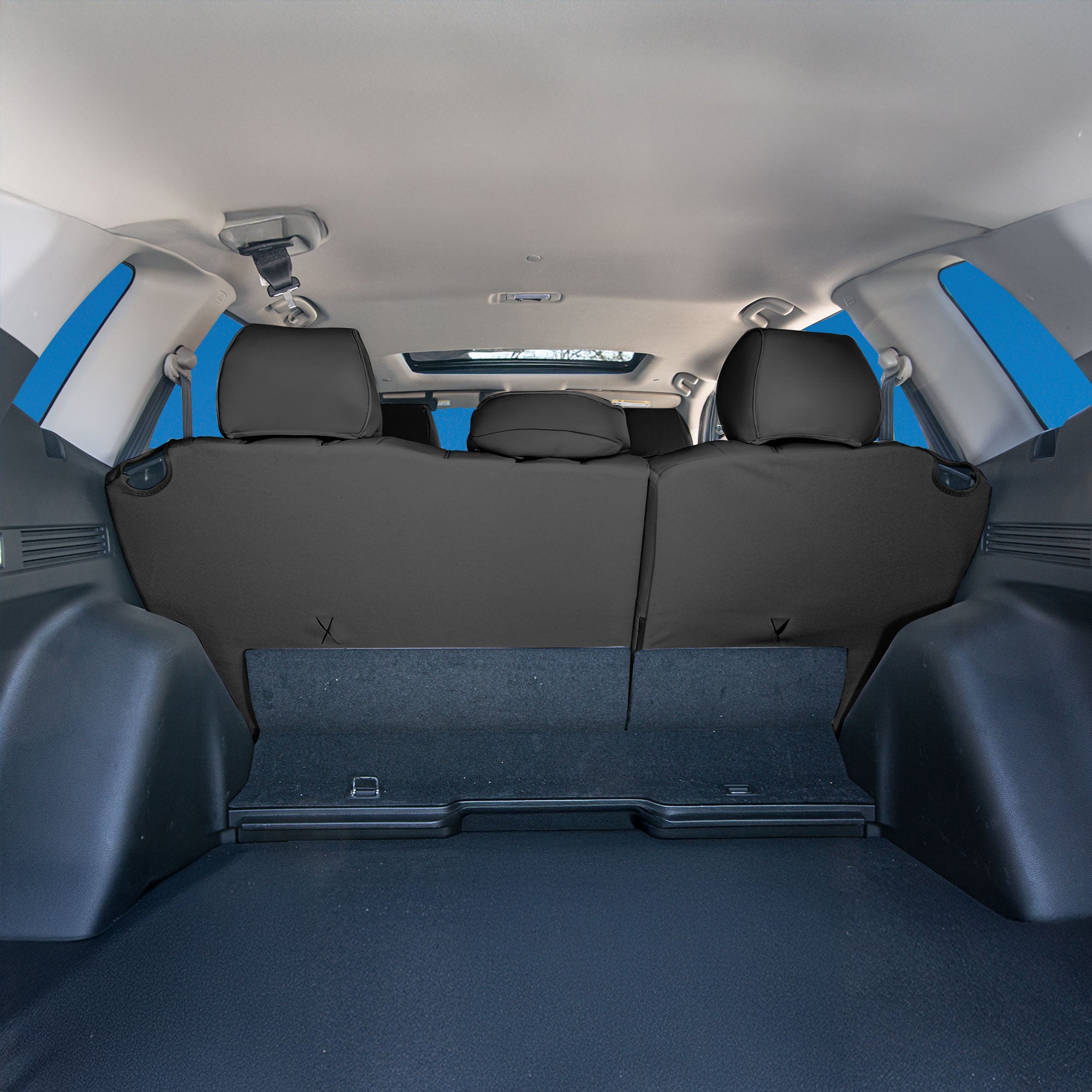 Honda CR-V 2023 - 2026 - Rear Set Seat Covers - Black Faux Leather