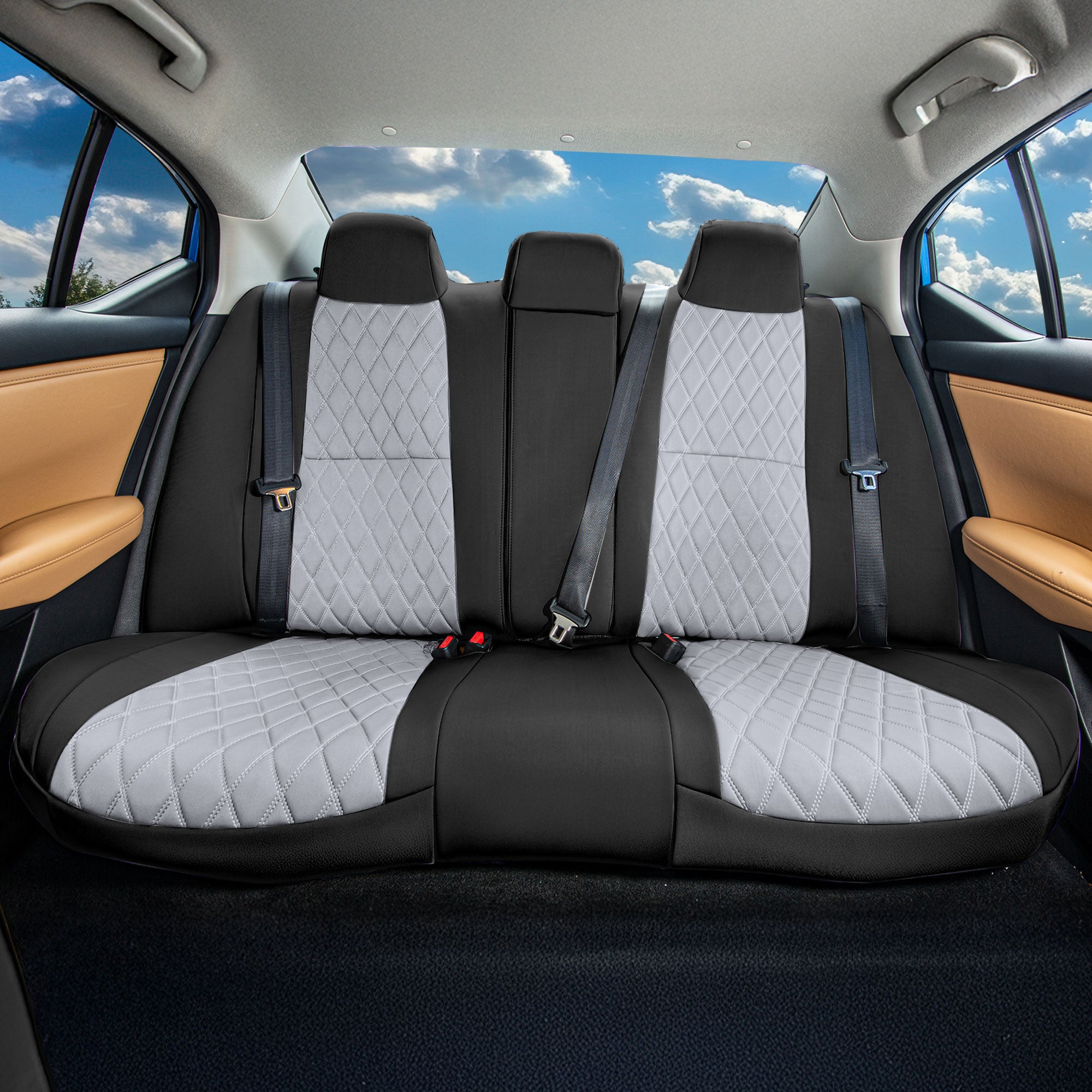 Nissan Sentra 2020 - 2026 - Rear Set Seat Covers - Gray Ultraflex Neoprene