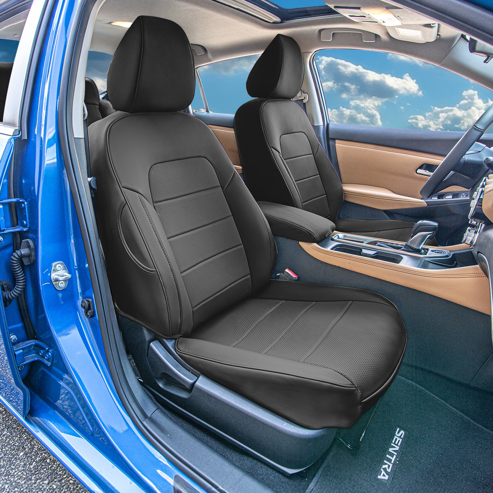 Nissan Sentra 2020 - 2026 - Full Set Covers - Black Faux Leather