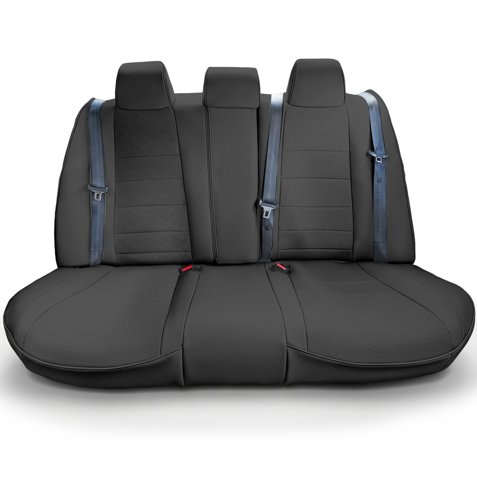Nissan Sentra 2020 - 2026 - Rear Set Seat Covers - Black Faux Leather