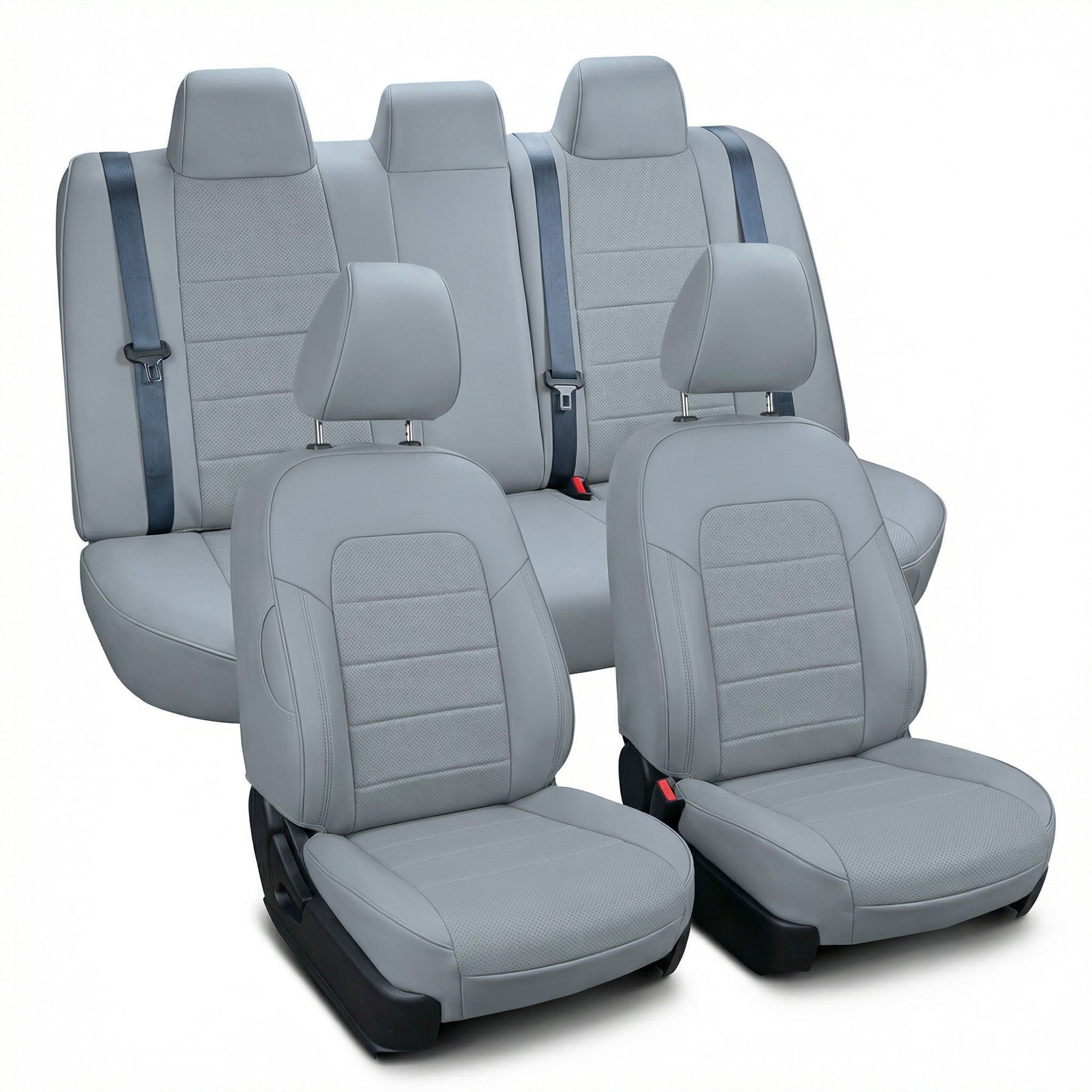 Nissan Sentra 2020 - 2026 - Full Set Covers - Solid Gray Faux Leather