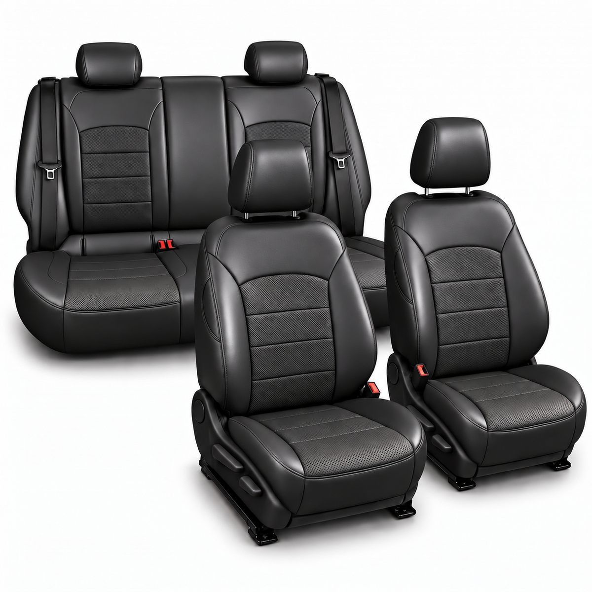 Chevrolet Malibu 2016-2025 - Full Set Covers - Black Faux Leather