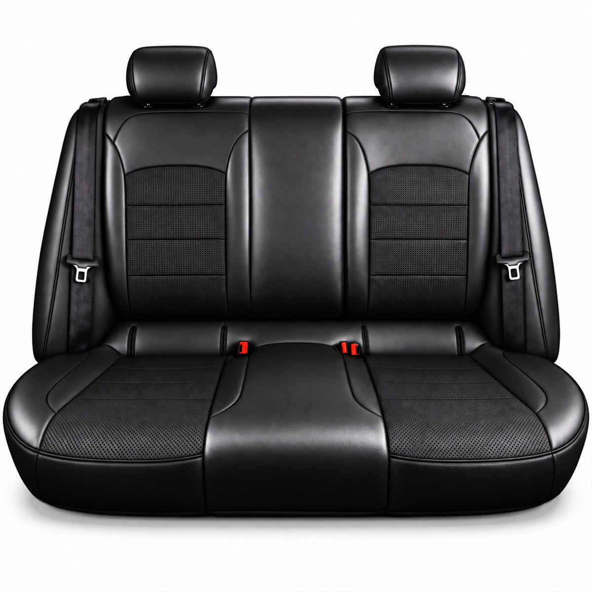 Chevrolet Malibu 2016-2025 - Rear Set Seat Covers - Black Faux Leather