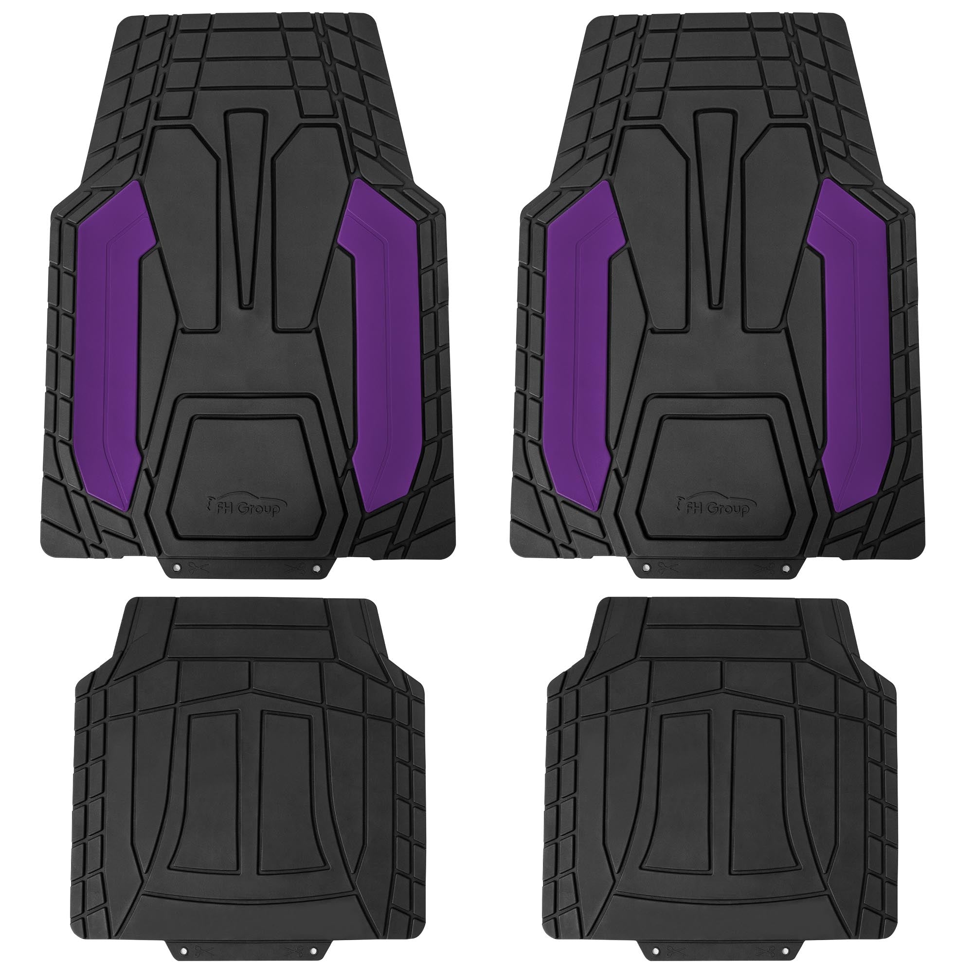 High Quality Rubber Floor Mats - Full Set Purple