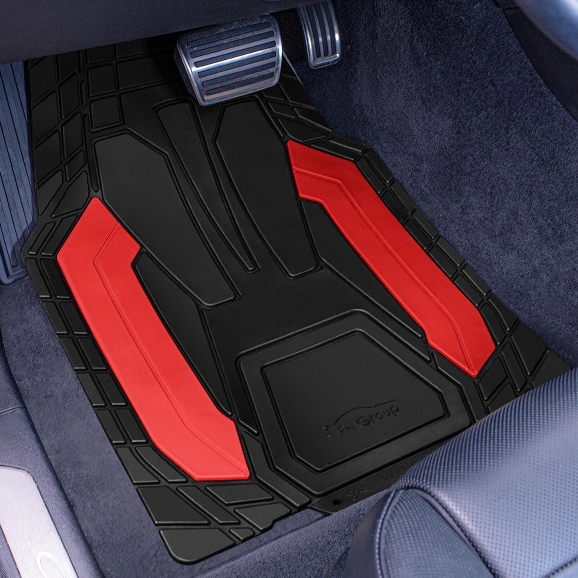 High Quality Rubber Floor Mats - Full Set Red