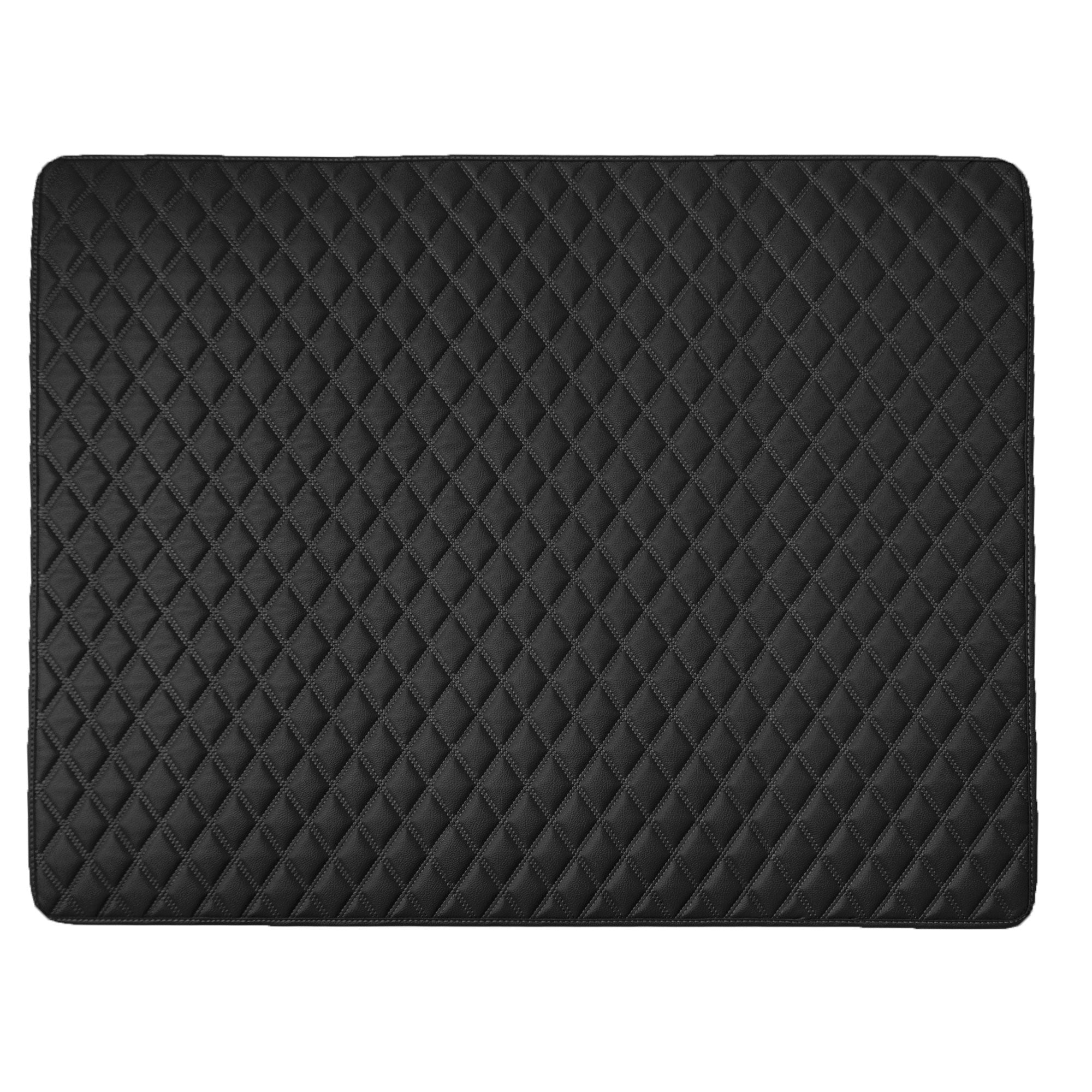 Deluxe Heavy-Duty Diamond Pattern Multi-Purpose Non-Slip Faux Leather Cargo Liner Black, 32