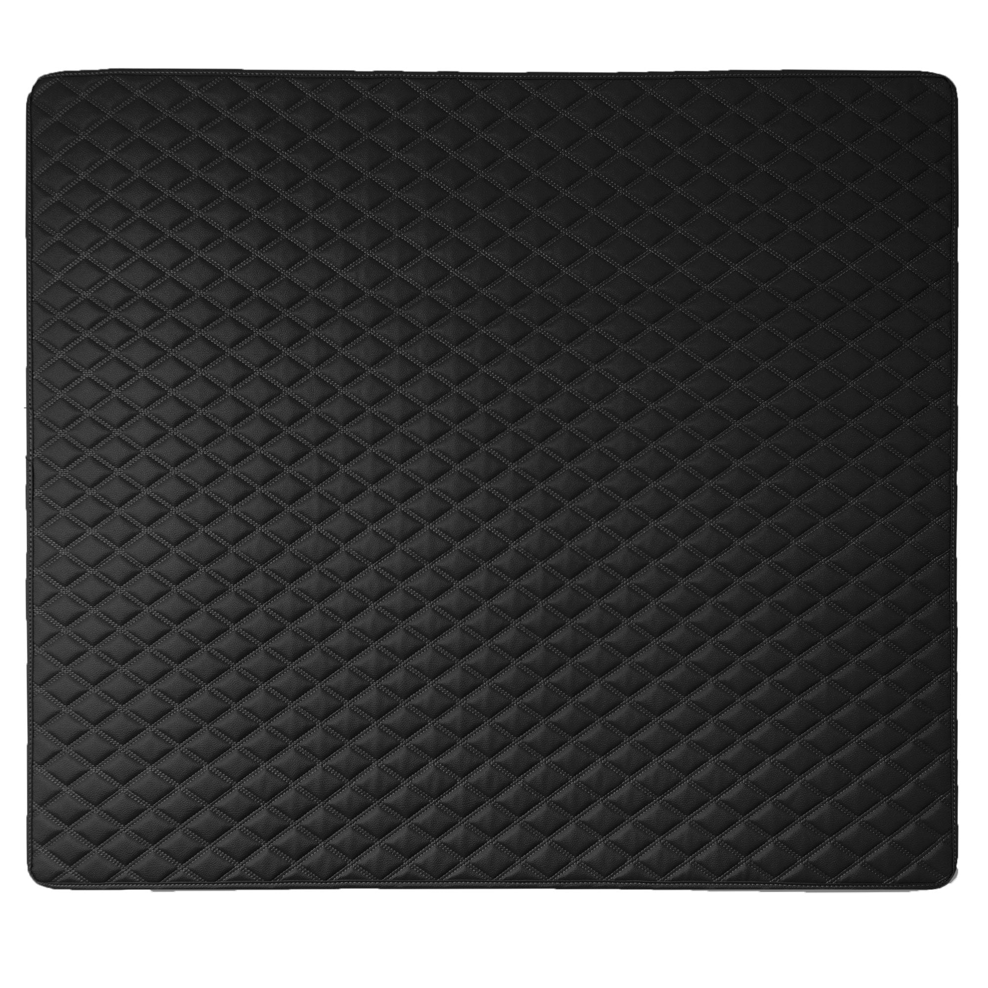 Deluxe Heavy-Duty Diamond Pattern Multi-Purpose Non-Slip Faux Leather Cargo Liner Black, 46