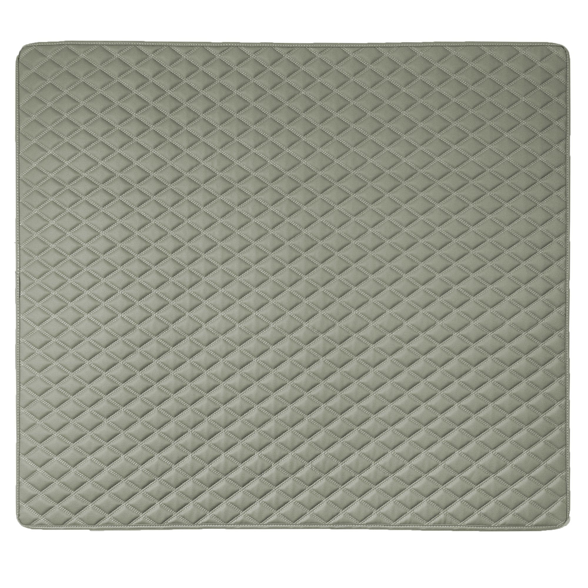 Deluxe Heavy-Duty Diamond Pattern Multi-Purpose Non-Slip Faux Leather Cargo Liner Gray, 46