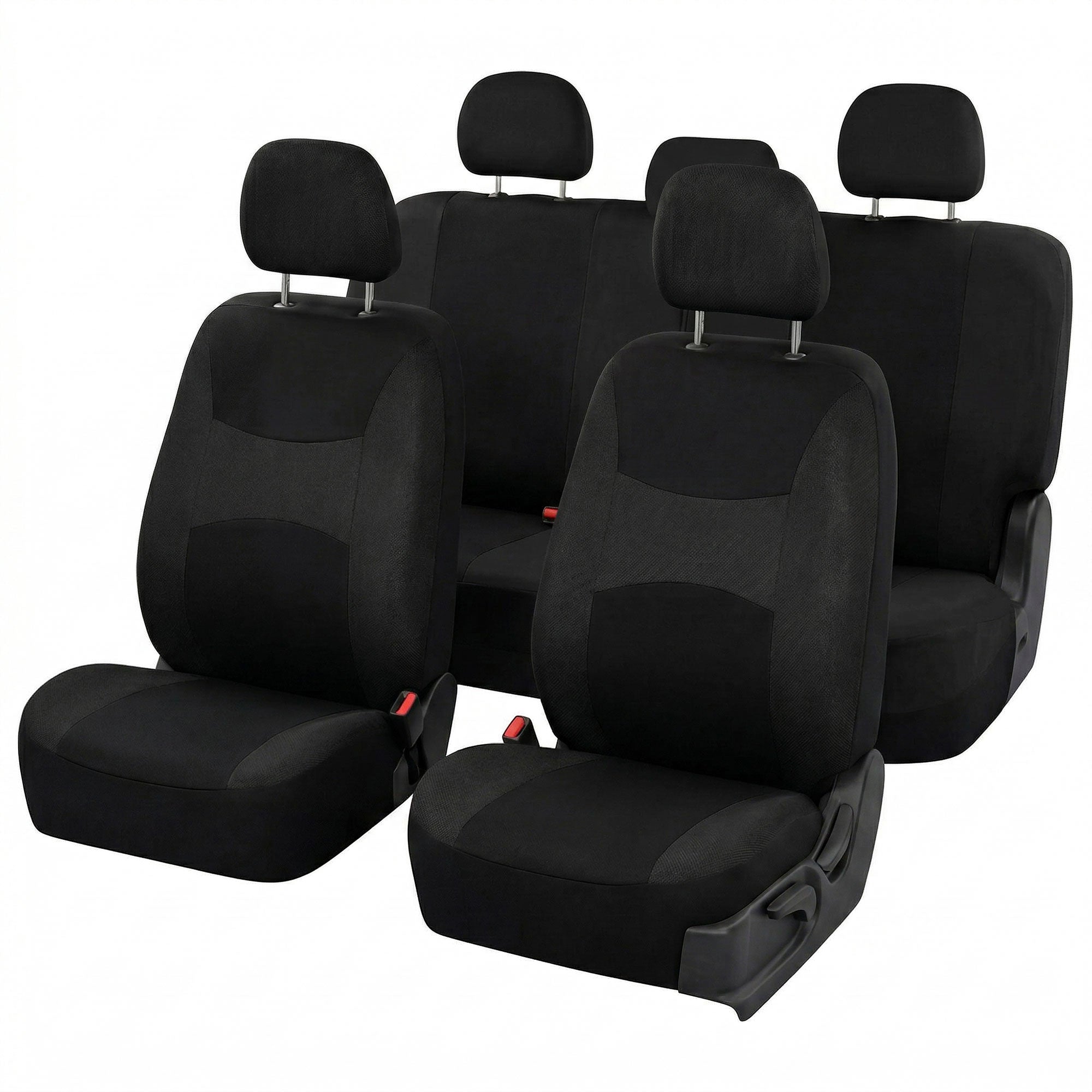 Light & Breezy Flat Cloth Seat Covers - Full Set Black