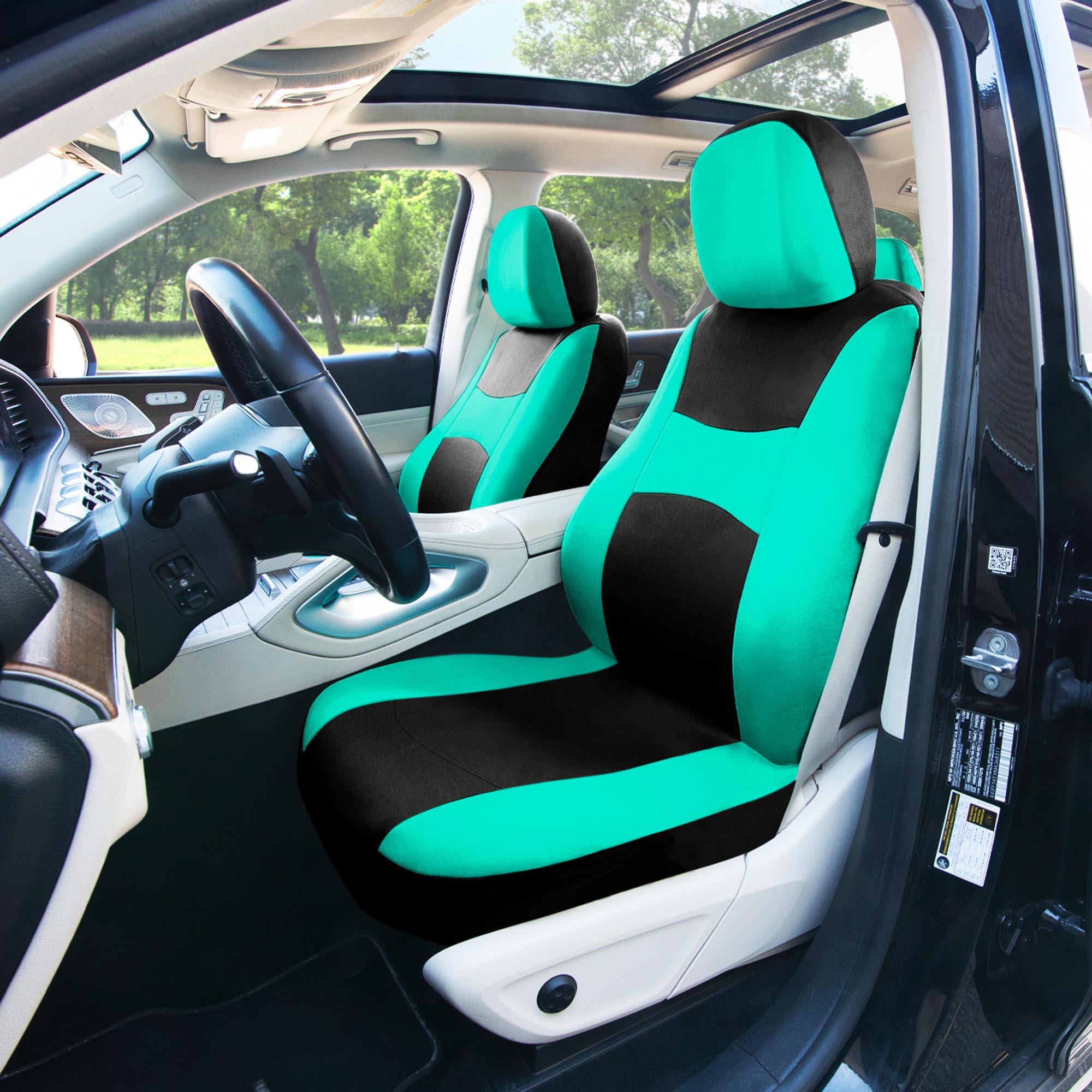 Light & Breezy Flat Cloth Seat Covers - Full Set Mint