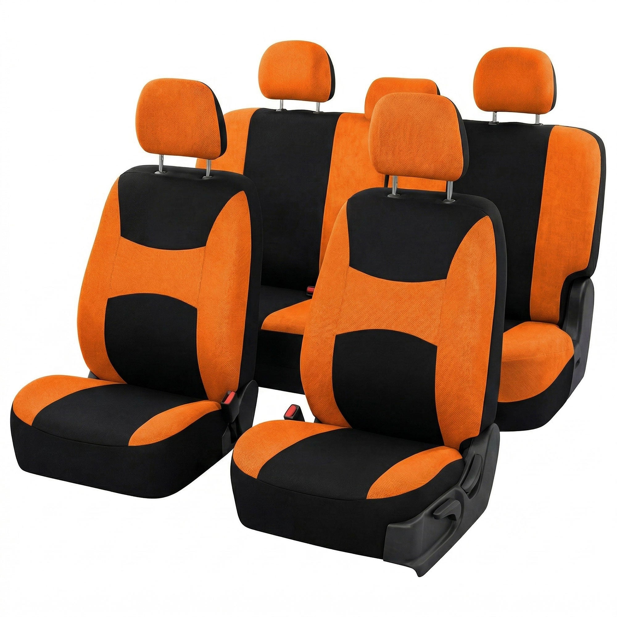Light & Breezy Flat Cloth Seat Covers - Full Set Orange