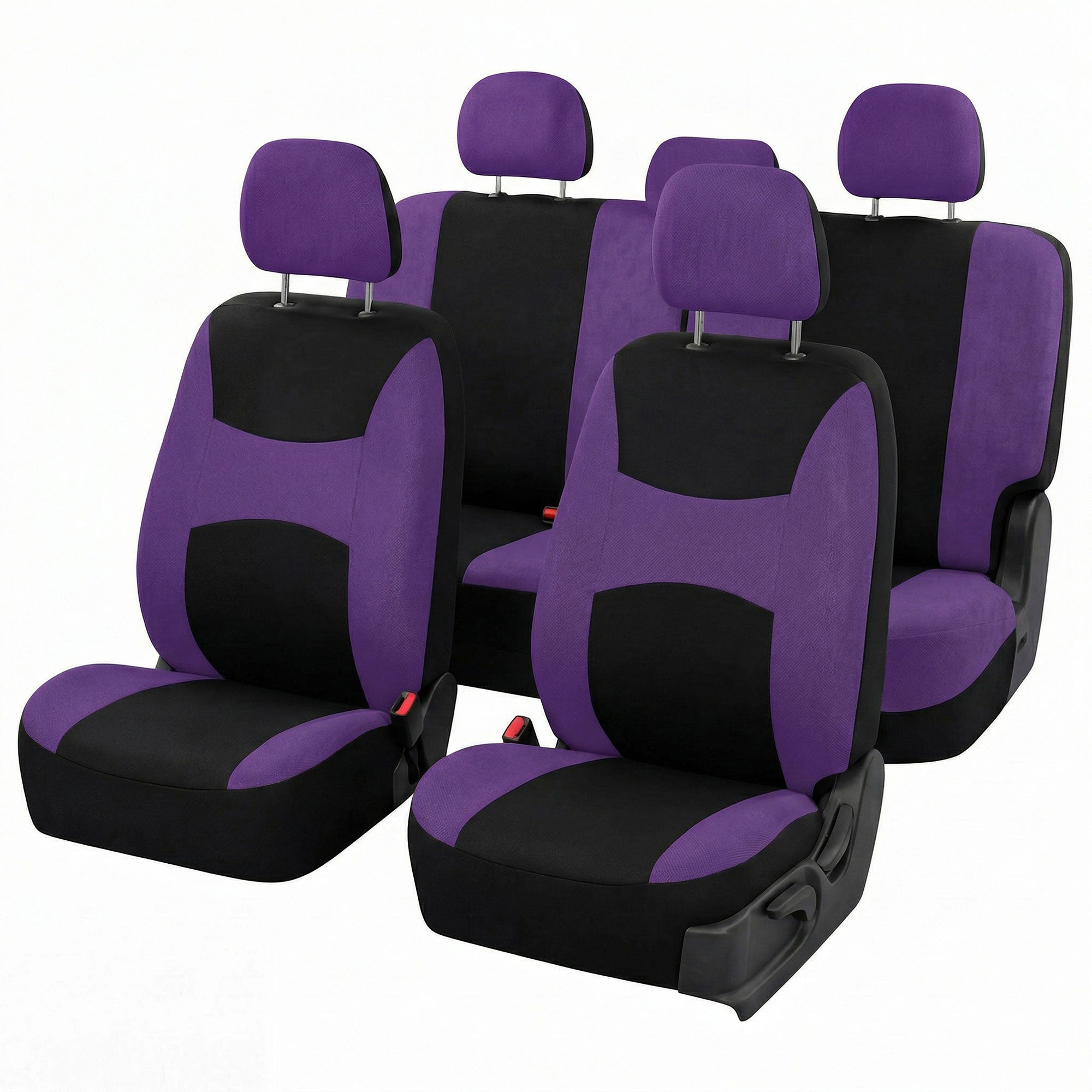 Light & Breezy Flat Cloth Seat Covers - Full Set Purple