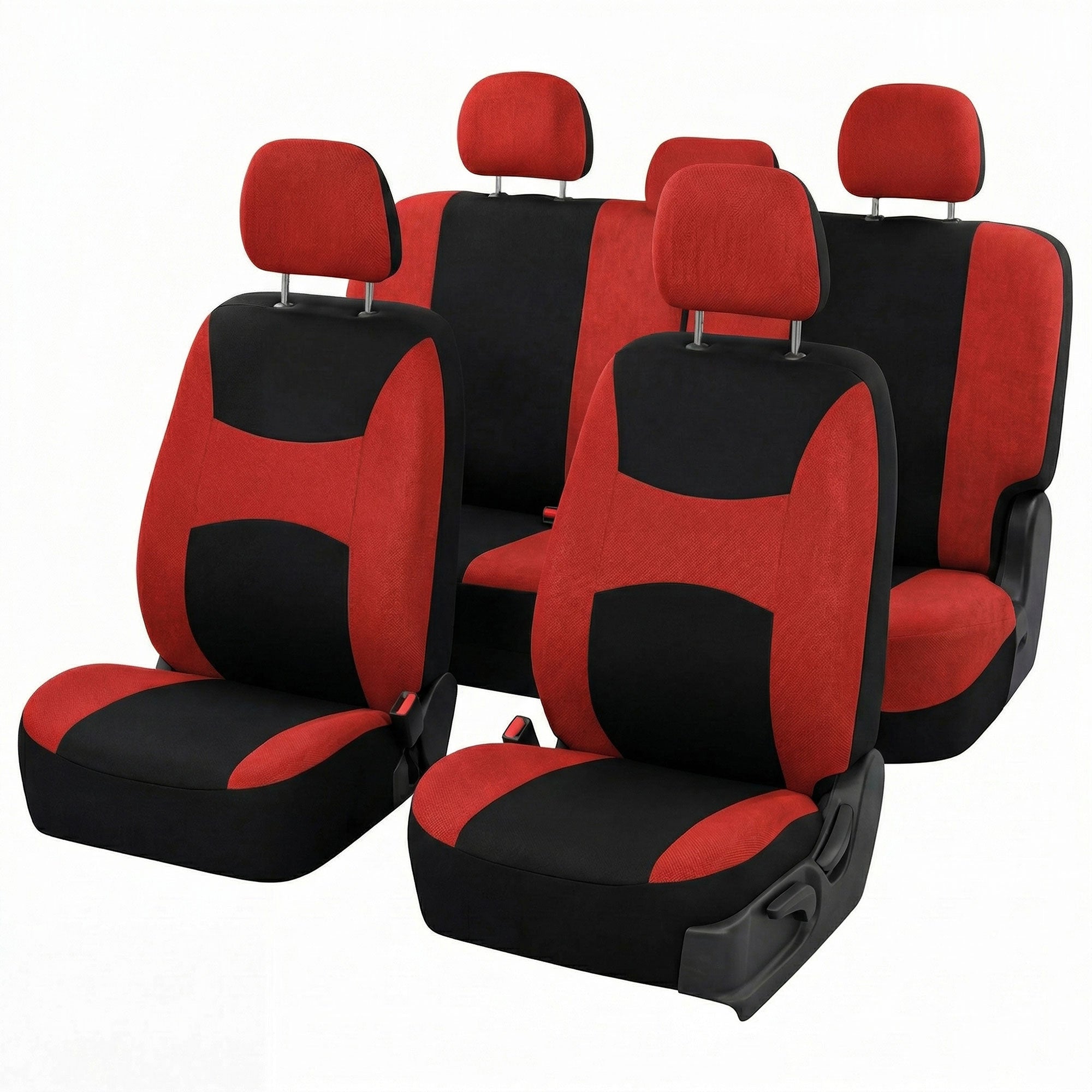 Light & Breezy Flat Cloth Seat Covers - Full Set Red