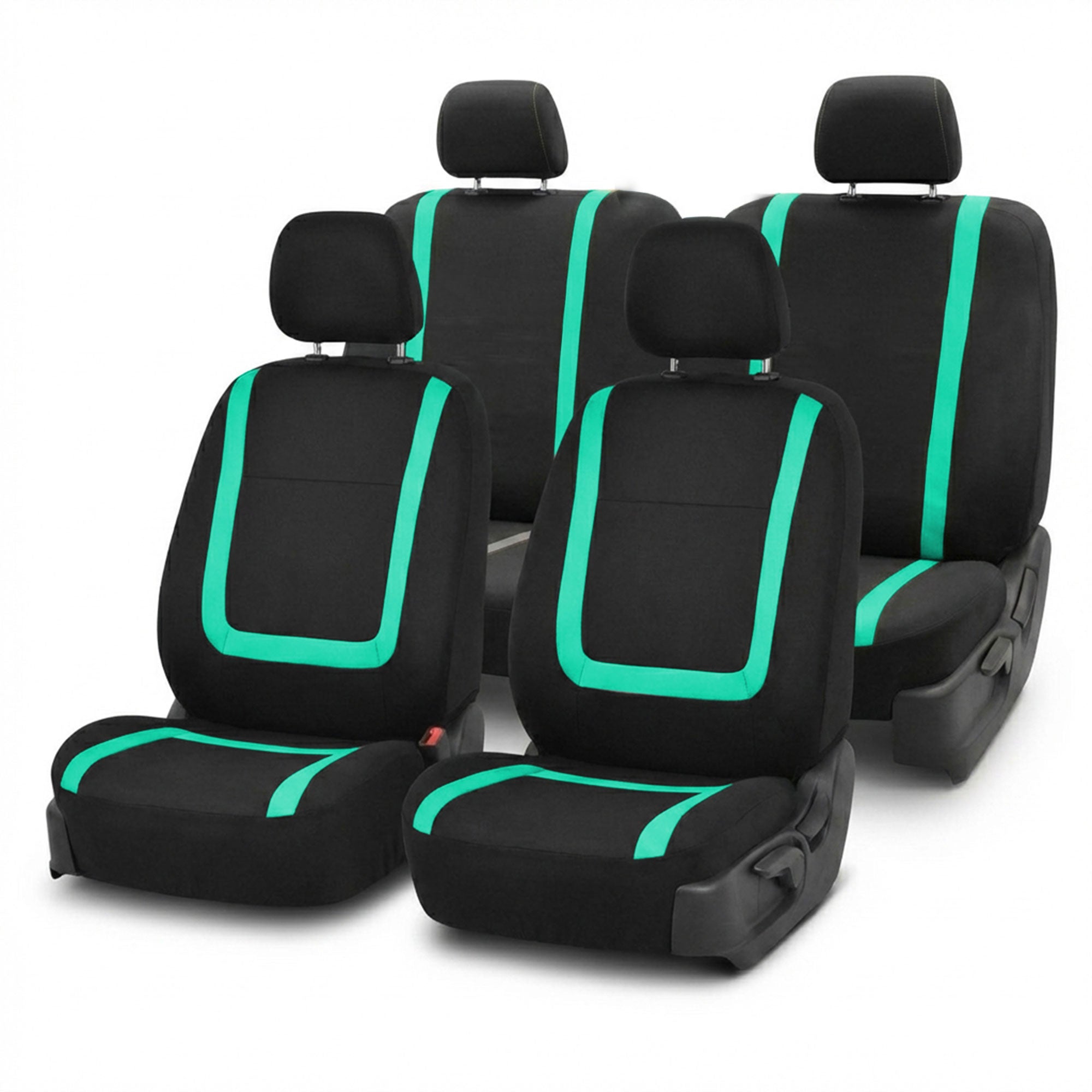 Unique Flat Cloth Seat Covers - Full Set Mint