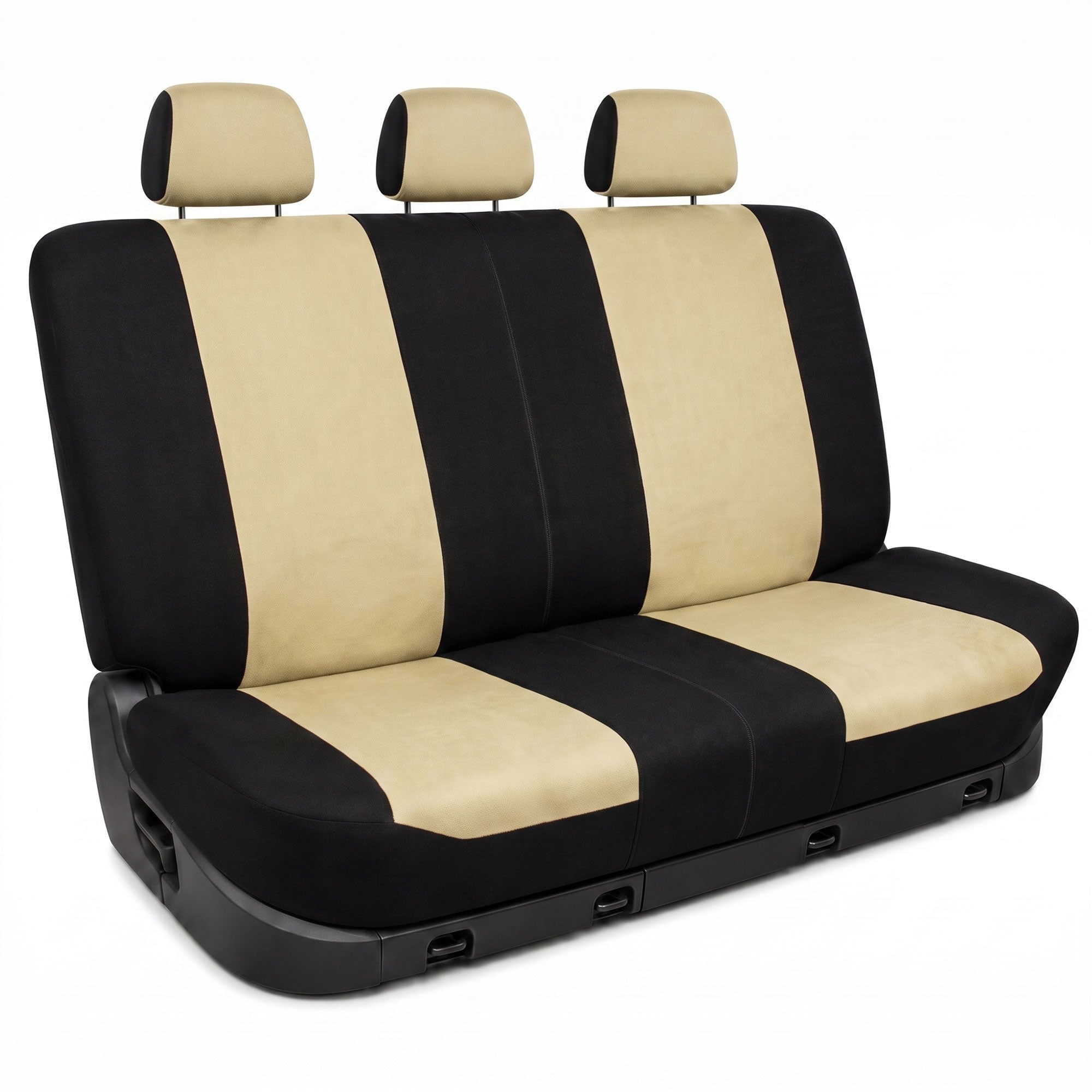 Full Coverage Flat Cloth Seat Covers - Rear Beige