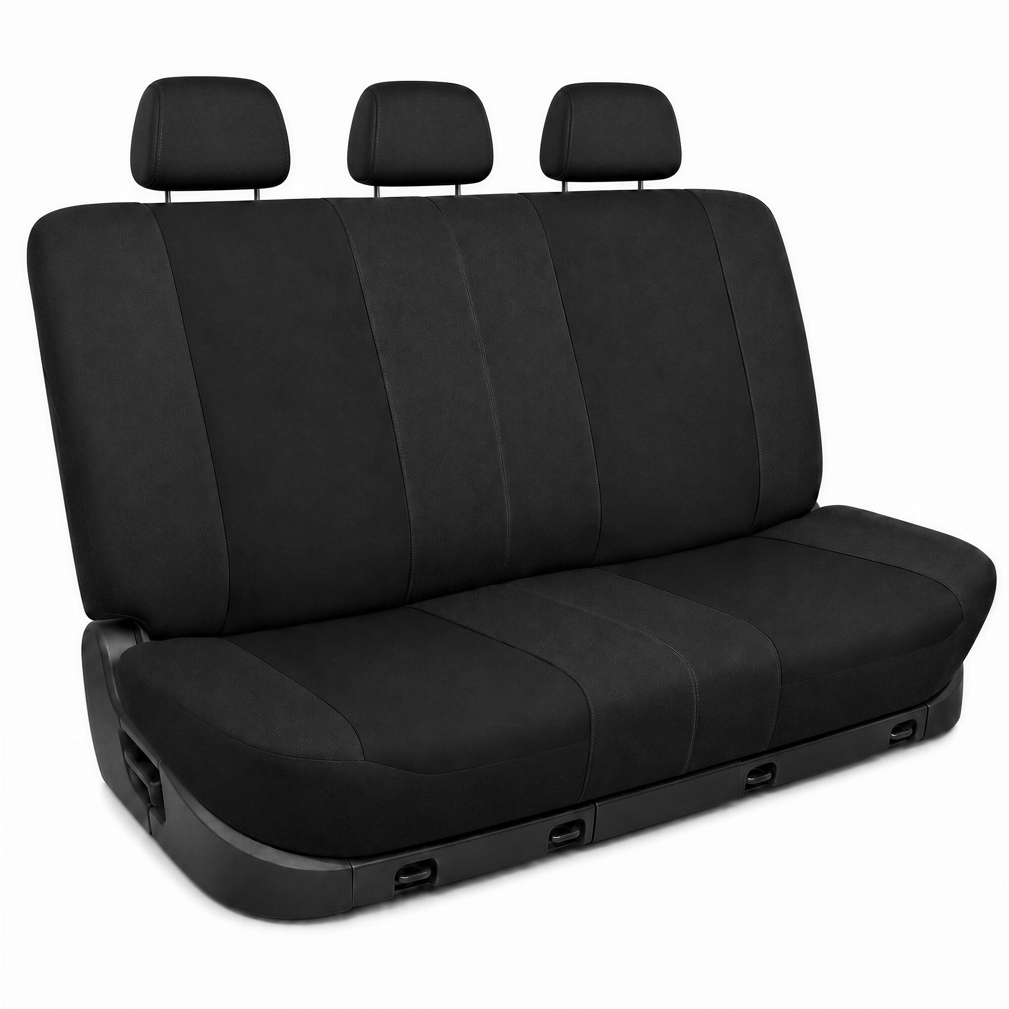 Full Coverage Flat Cloth Seat Covers - Rear Black