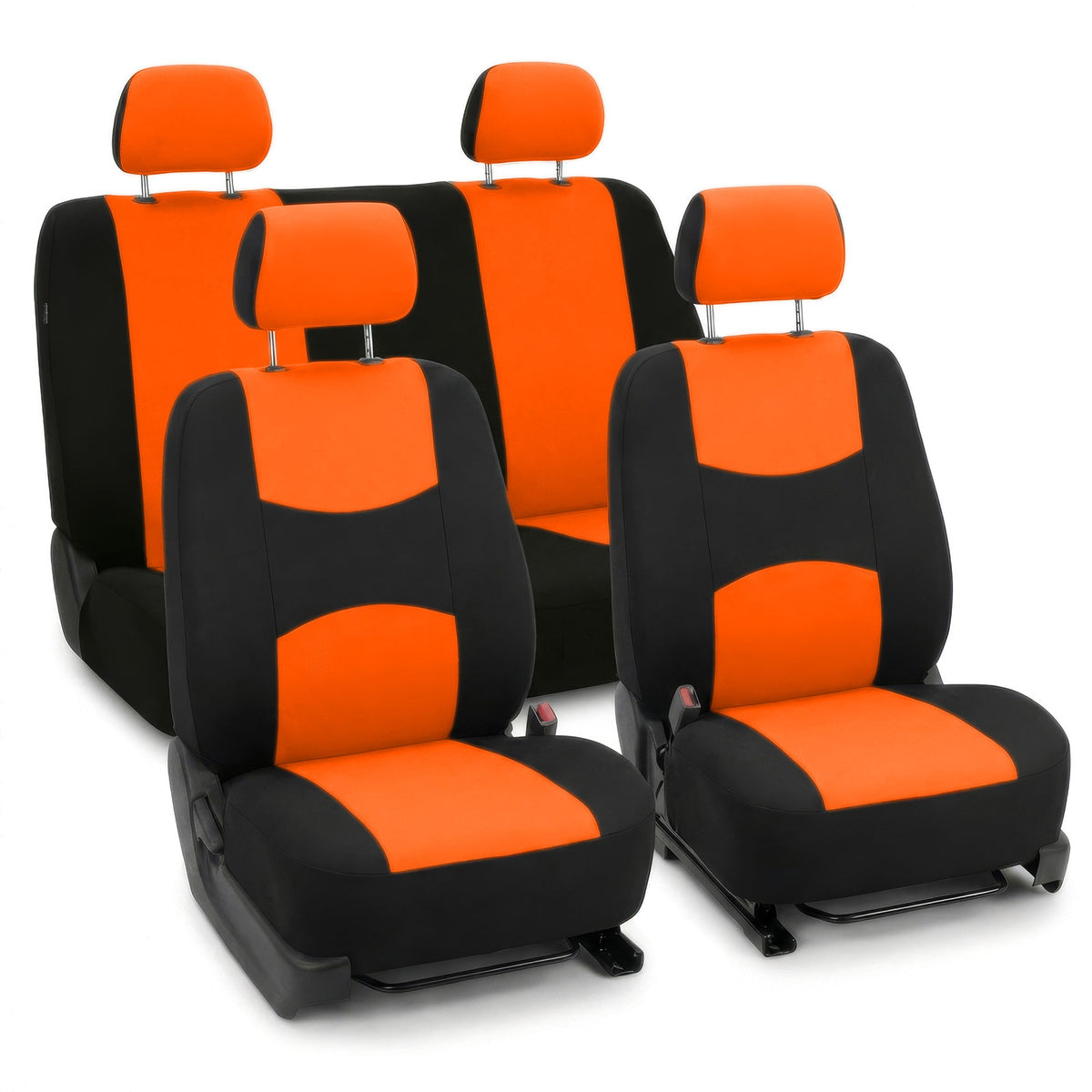 Flat Cloth Seat Covers - Full Set Orange