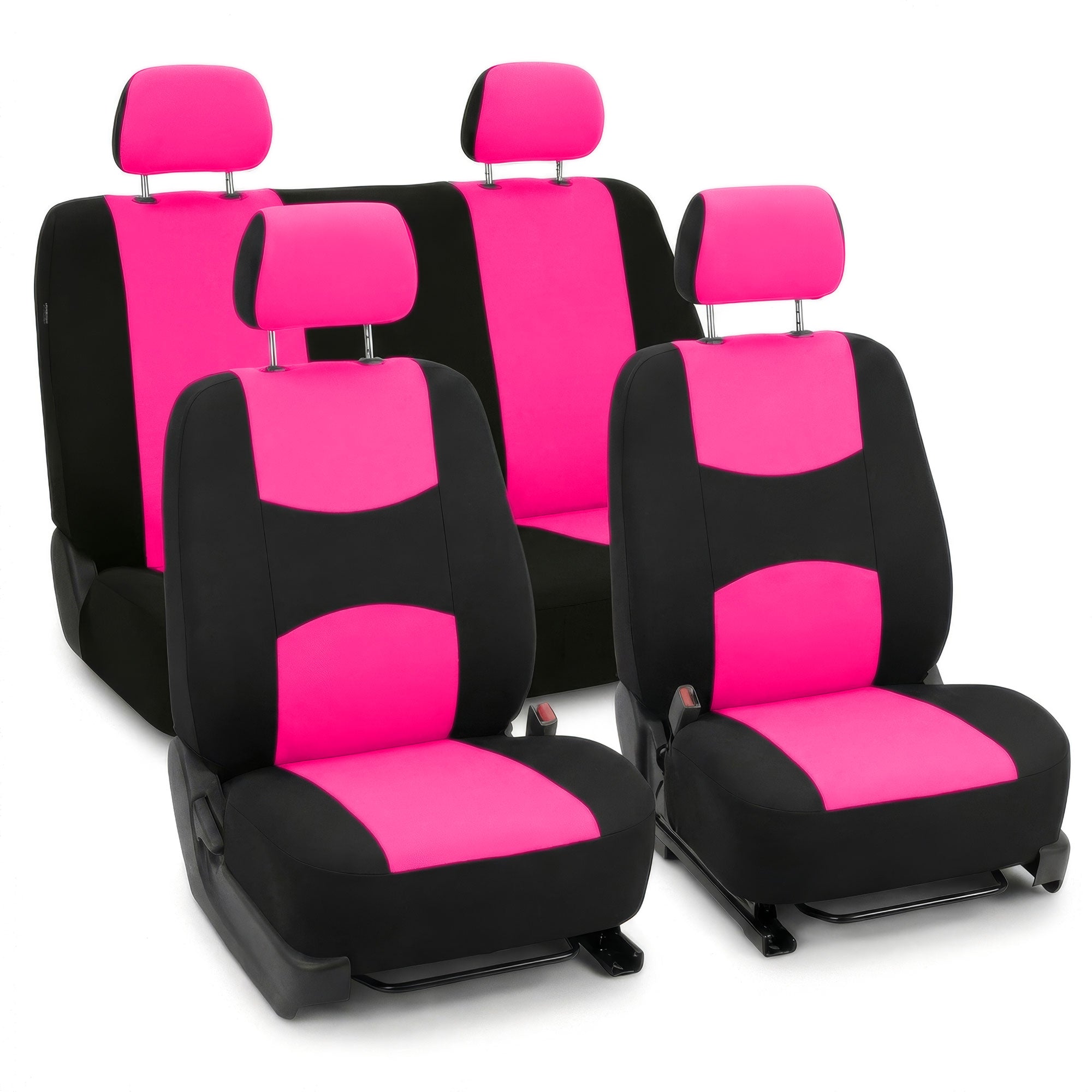 Flat Cloth Seat Covers - Full Set Pink