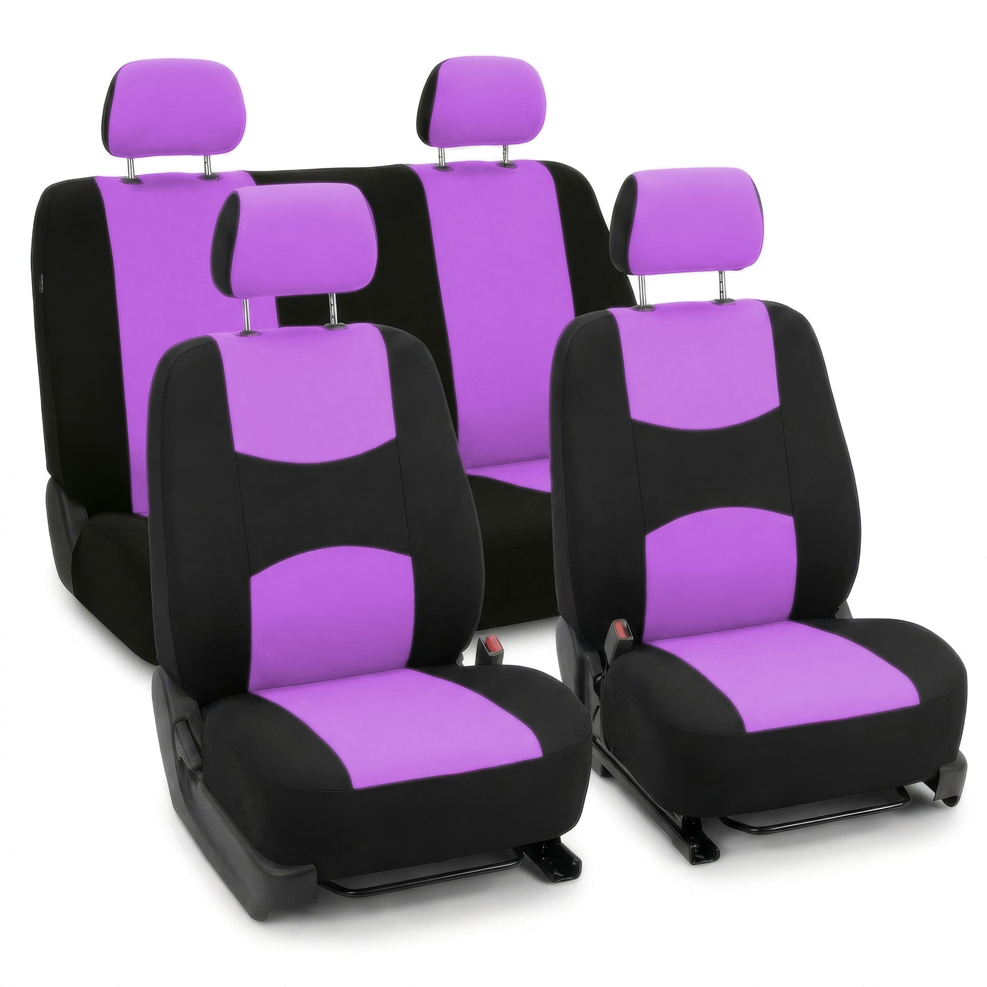 Flat Cloth Seat Covers - Full Set Purple