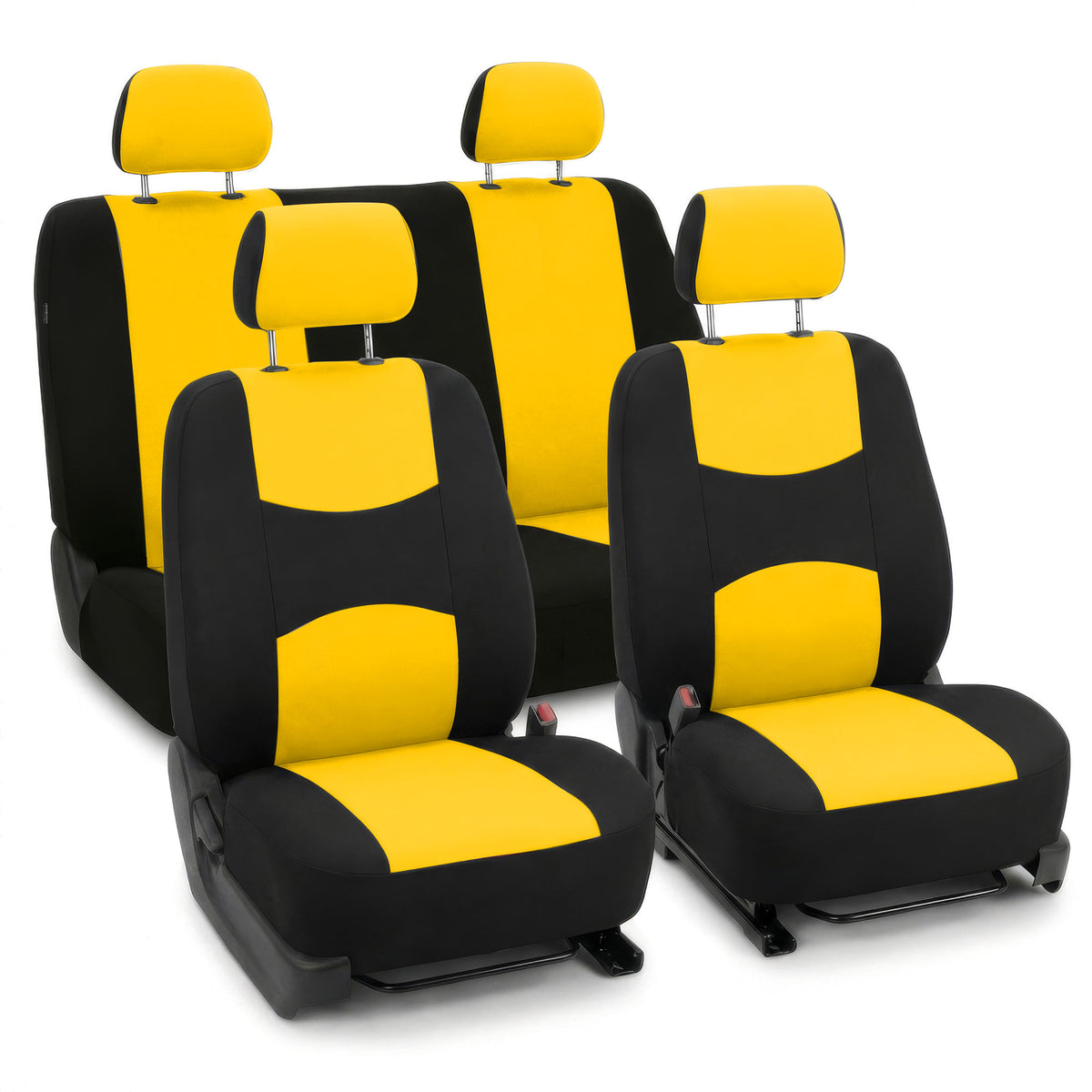 Flat Cloth Seat Covers - Full Set Yellow